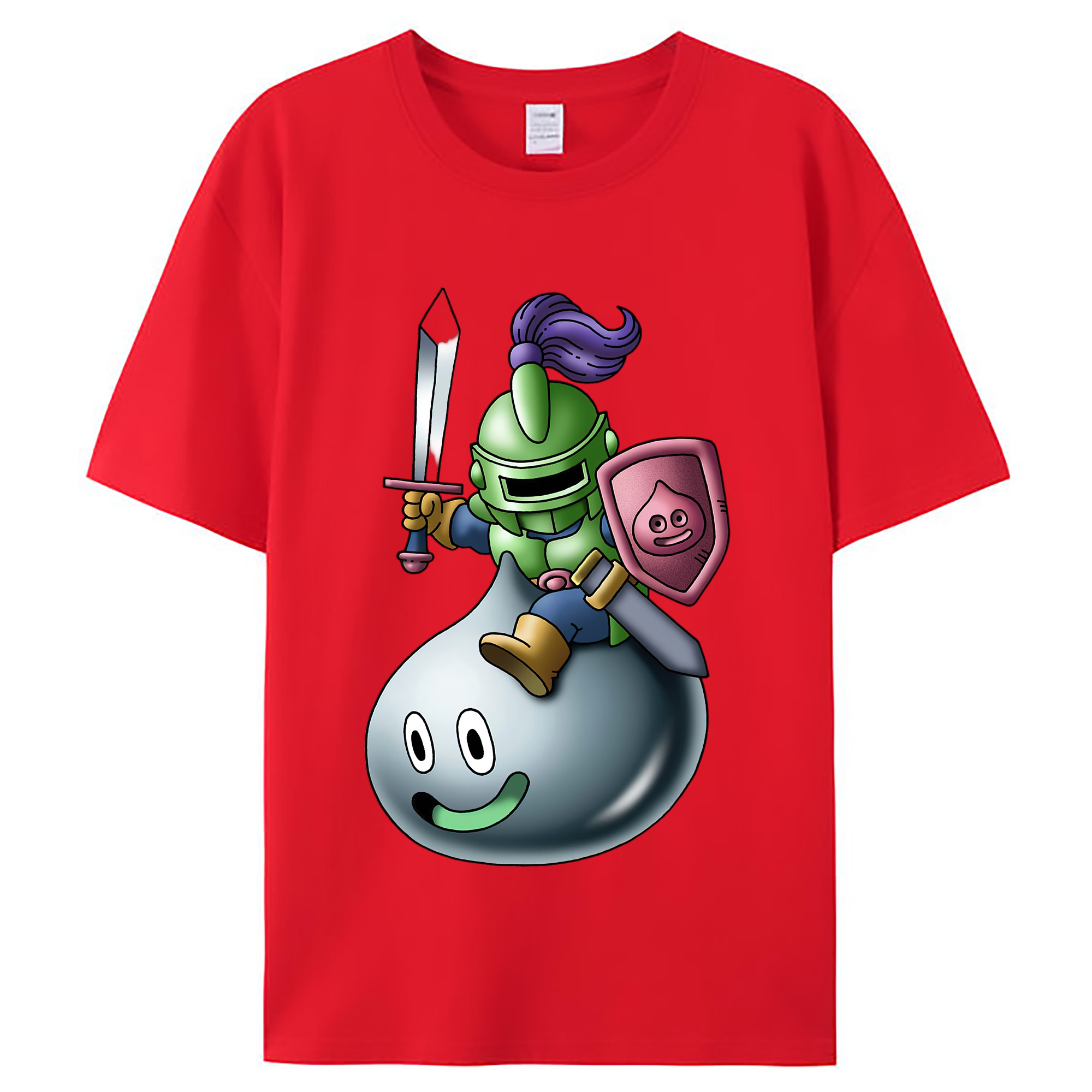 （画像用） ドラゴンクエスト Doragon Kuesuto Dragon Quest レディースカジュアルプリントTシャツ（綿100％）