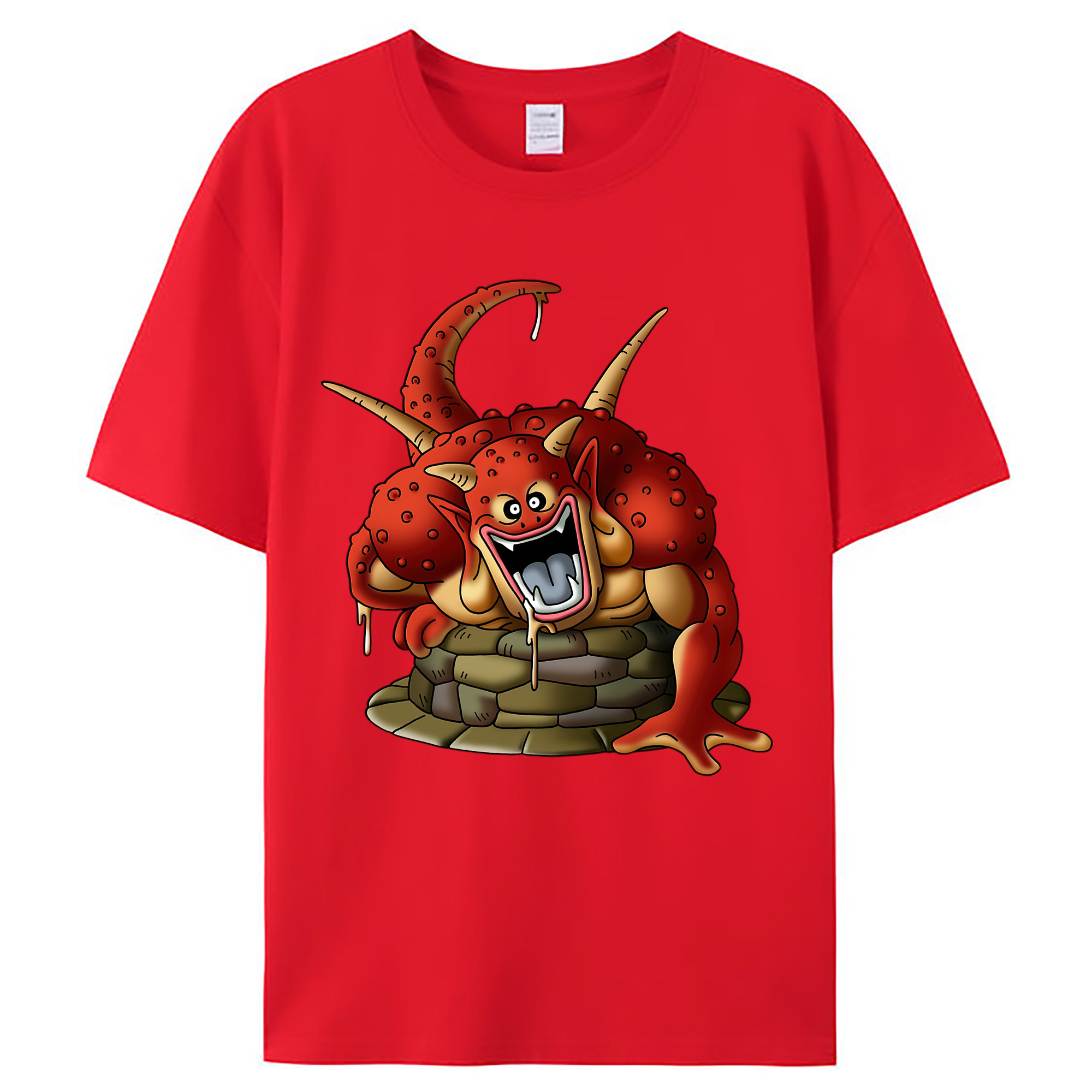 （画像用） ドラゴンクエスト Doragon Kuesuto Dragon Quest レディースカジュアルプリントTシャツ（綿100％）