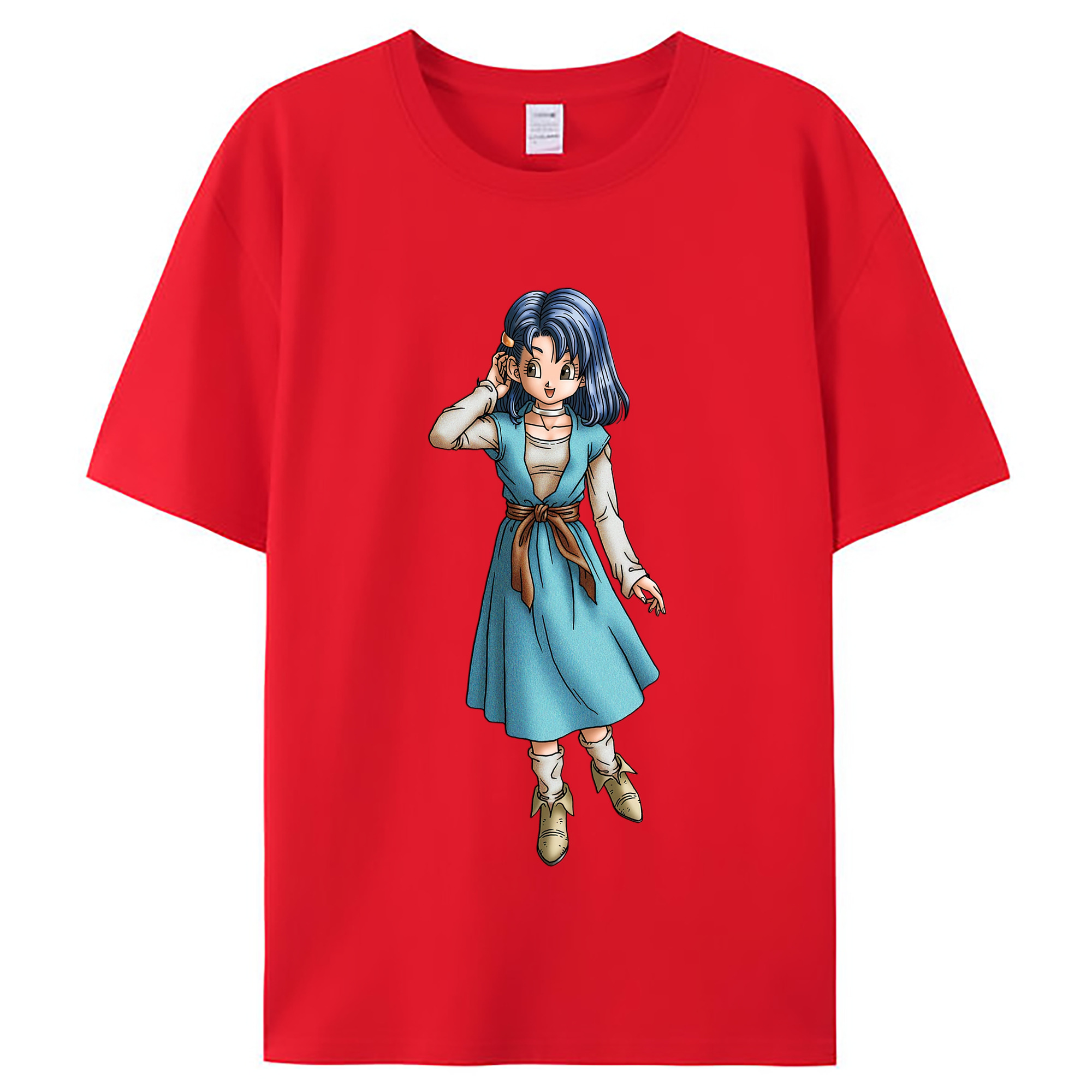 （画像用） ドラゴンクエスト Doragon Kuesuto Dragon Quest レディースカジュアルプリントTシャツ（綿100％）