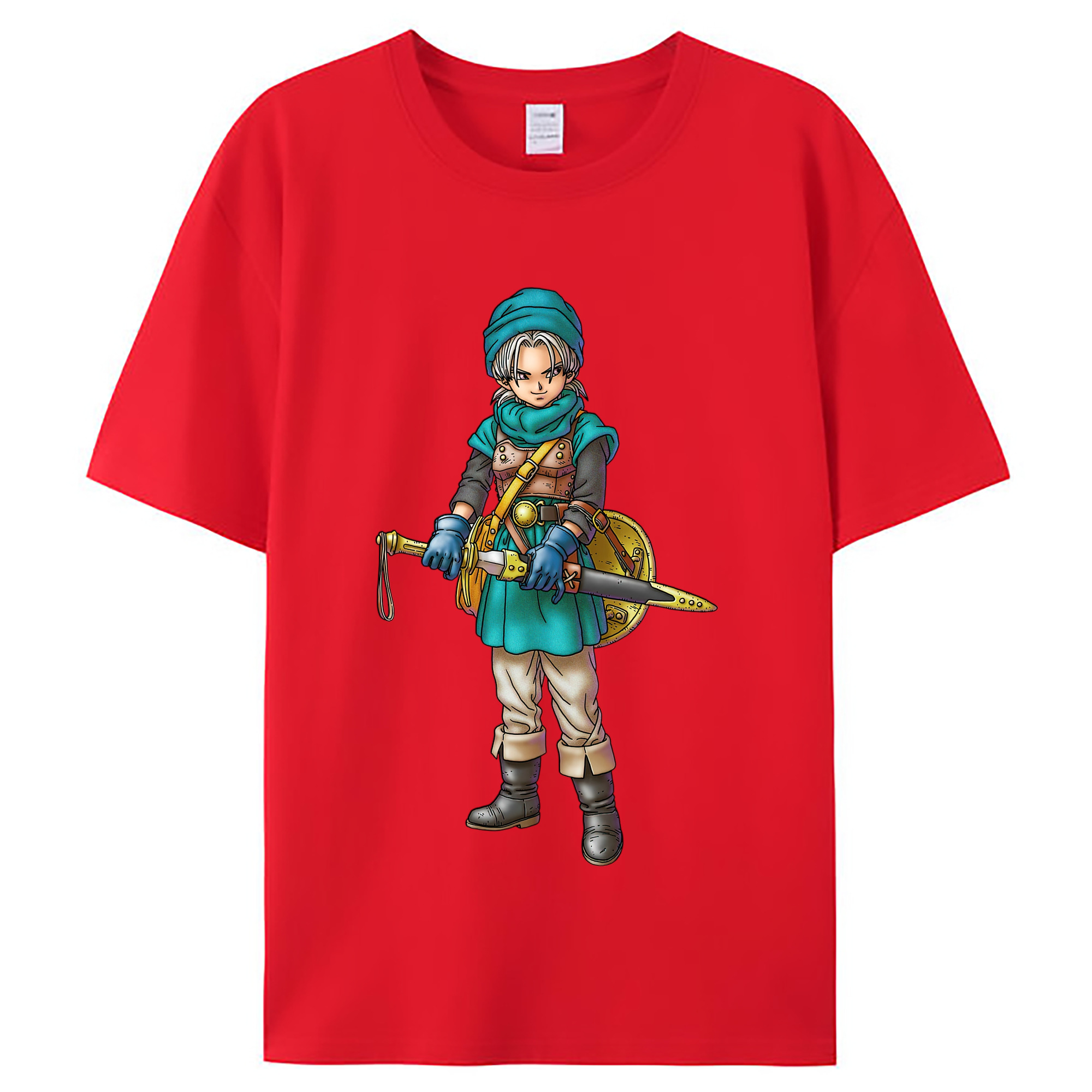 （画像用） ドラゴンクエスト Doragon Kuesuto Dragon Quest レディースカジュアルプリントTシャツ（綿100％）