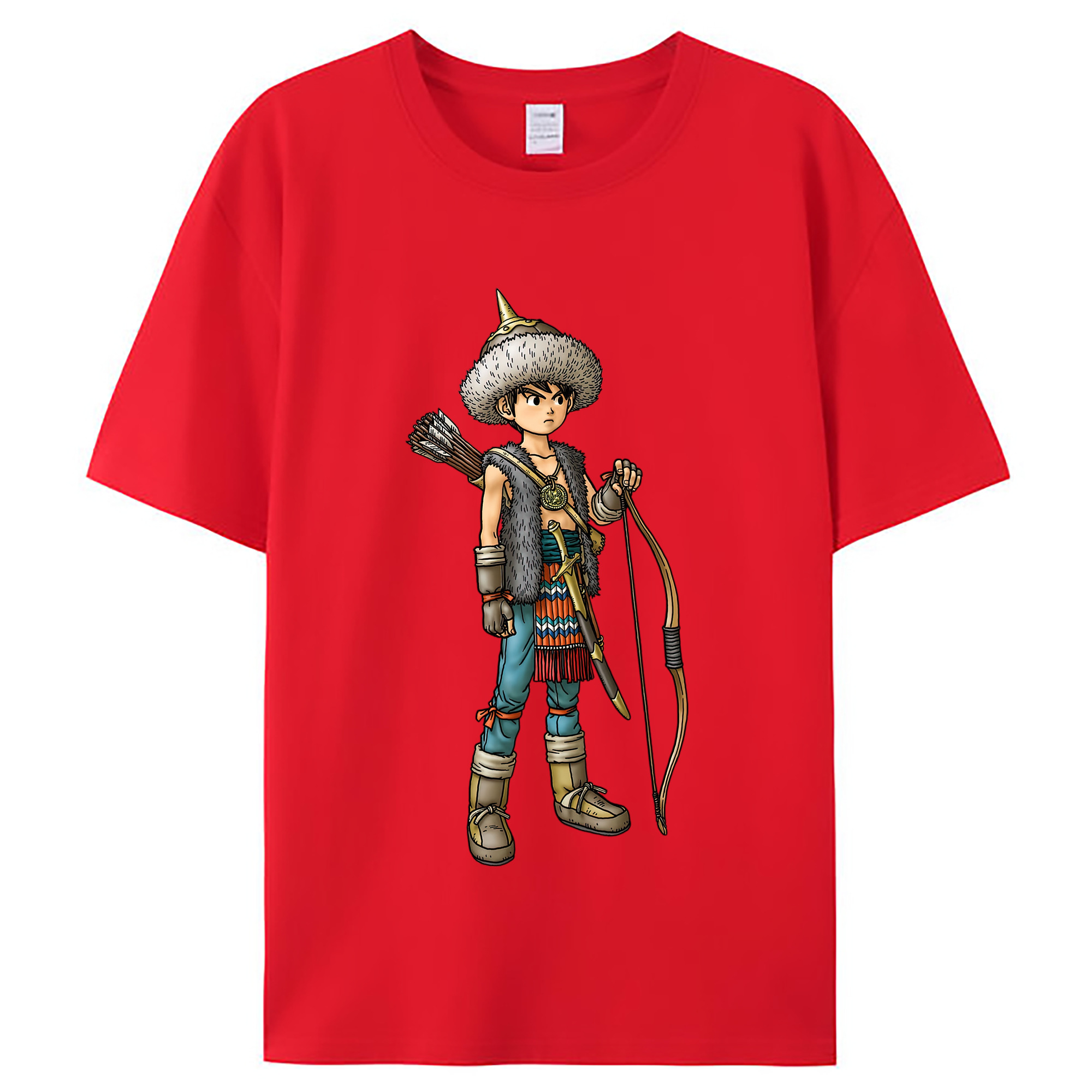 （画像用） ドラゴンクエスト Doragon Kuesuto Dragon Quest レディースカジュアルプリントTシャツ（綿100％）