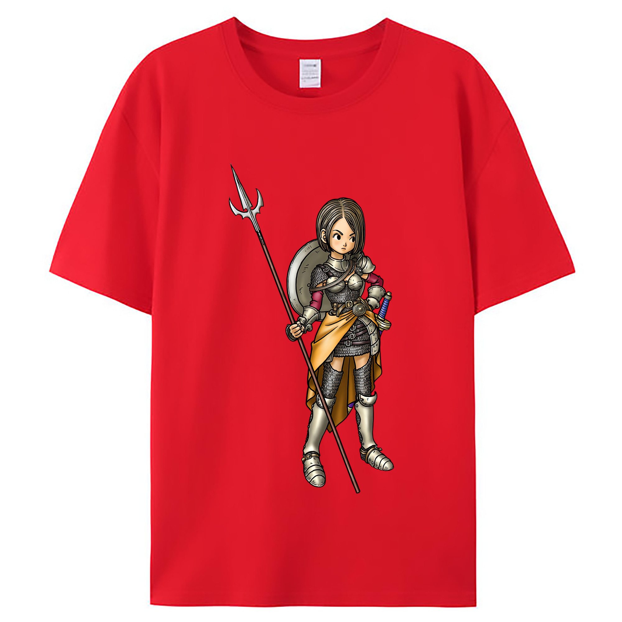 （画像用） ドラゴンクエスト Doragon Kuesuto Dragon Quest レディースカジュアルプリントTシャツ（綿100％）