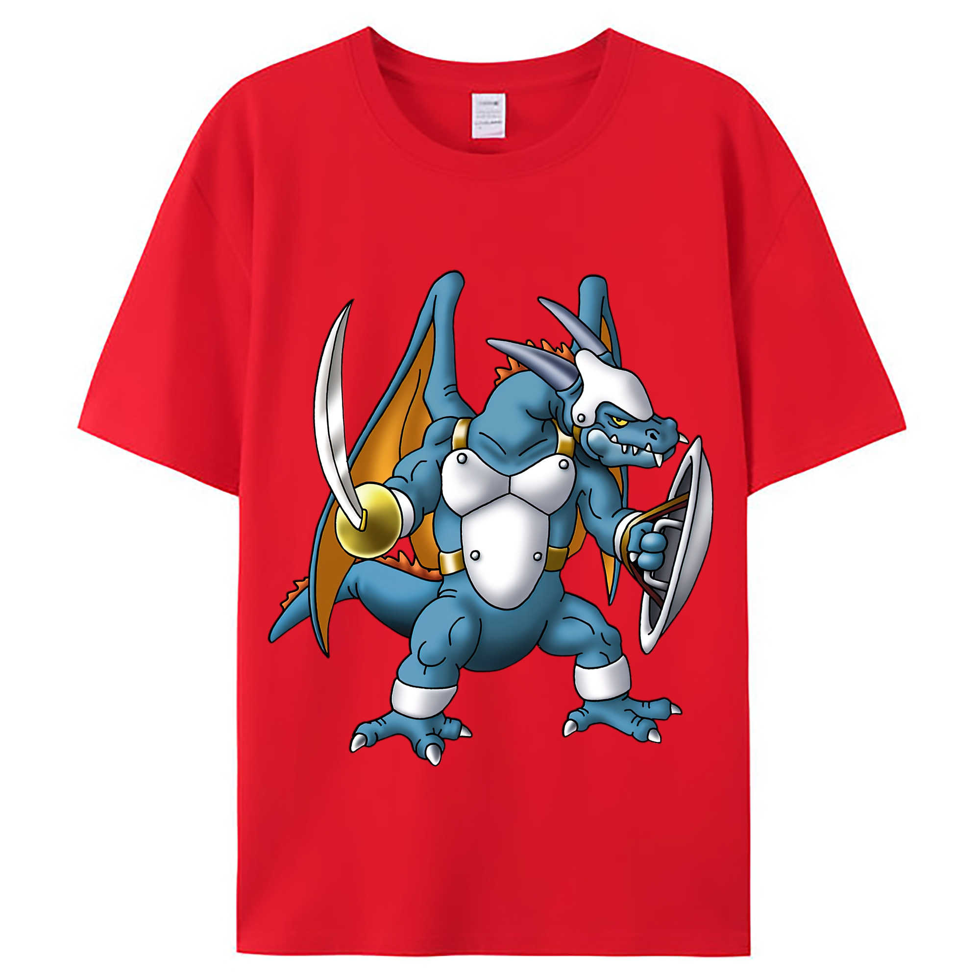 （画像用） ドラゴンクエスト Doragon Kuesuto Dragon Quest レディースカジュアルプリントTシャツ（綿100％）