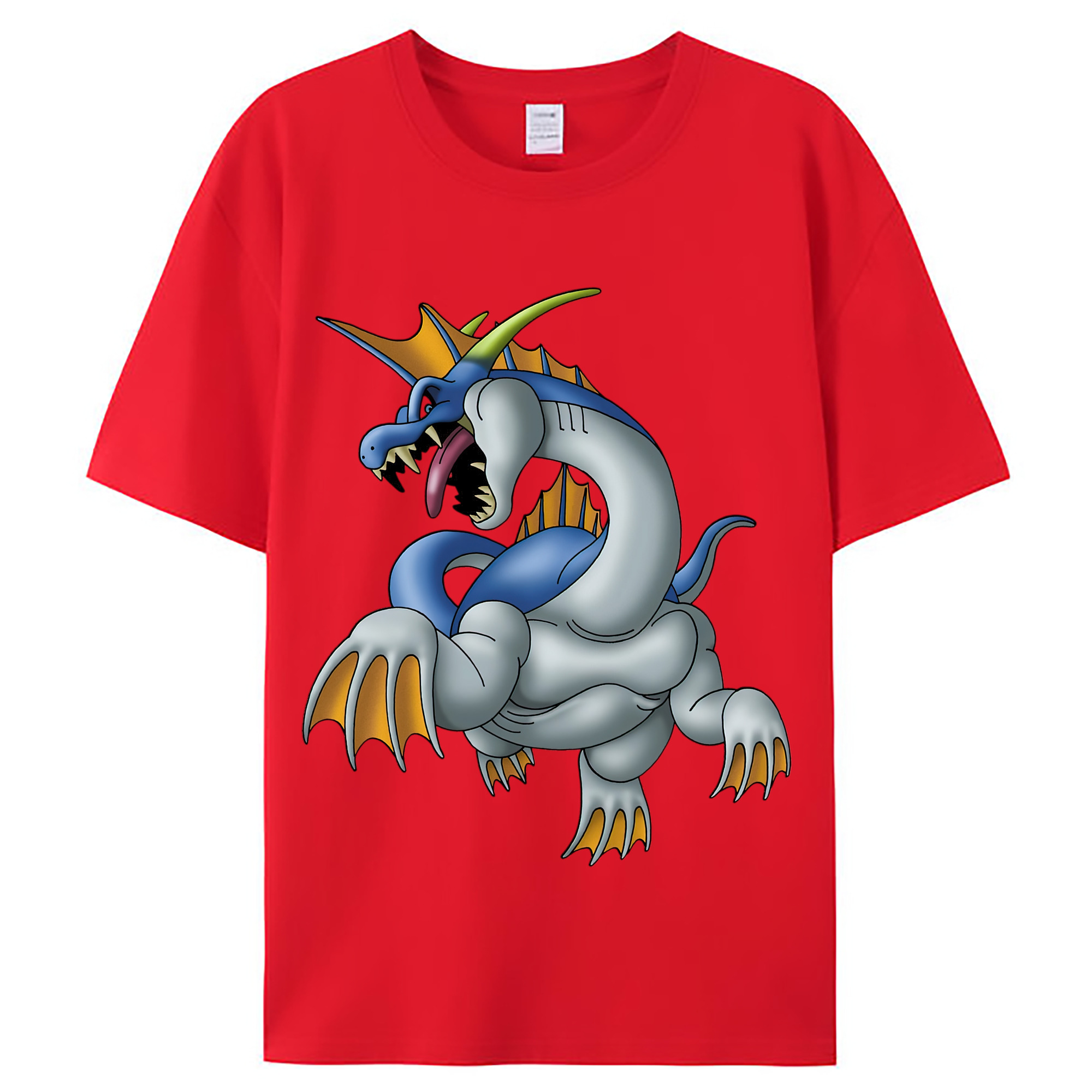 （画像用） ドラゴンクエスト Doragon Kuesuto Dragon Quest レディースカジュアルプリントTシャツ（綿100％）