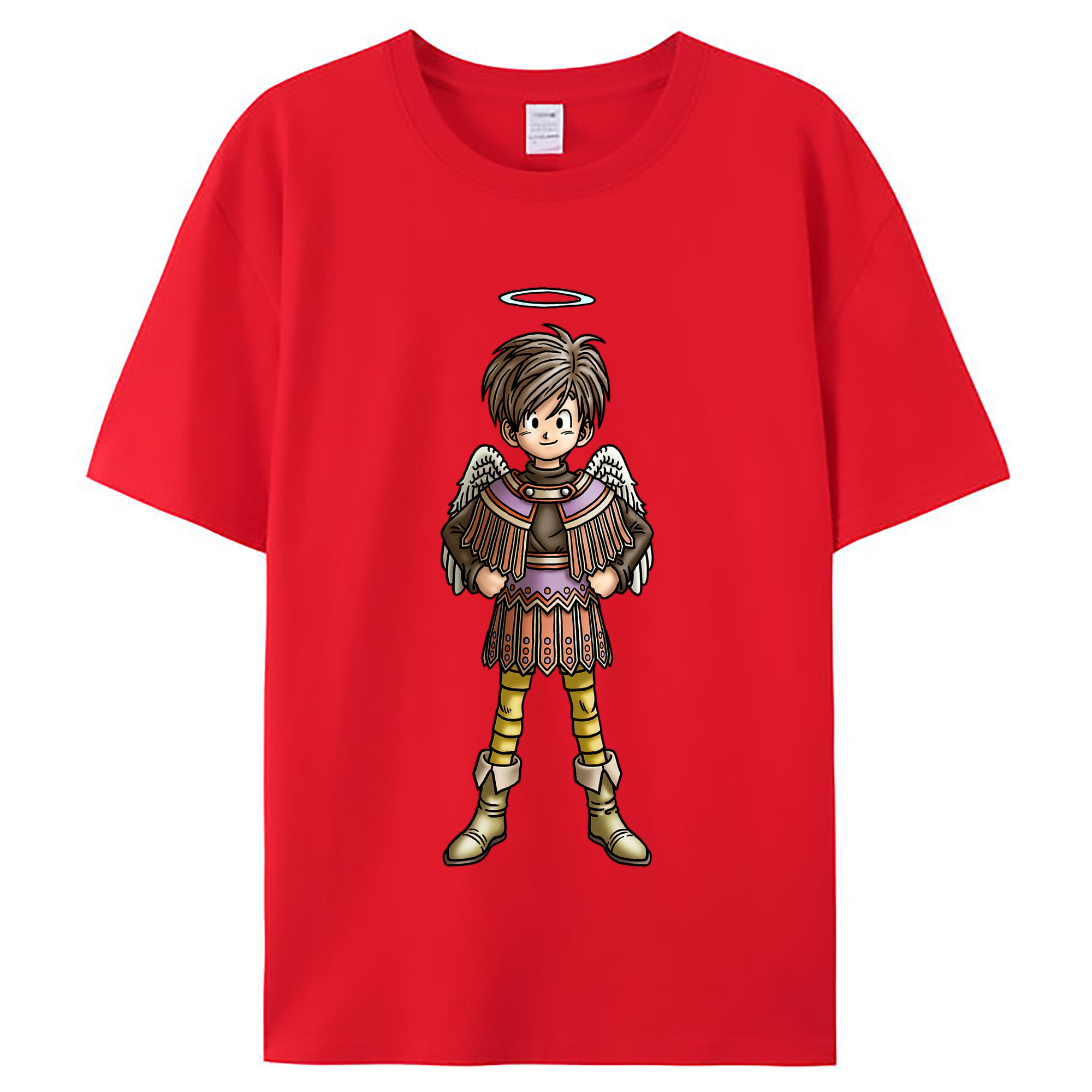 （画像用） ドラゴンクエスト Doragon Kuesuto Dragon Quest レディースカジュアルプリントTシャツ（綿100％）