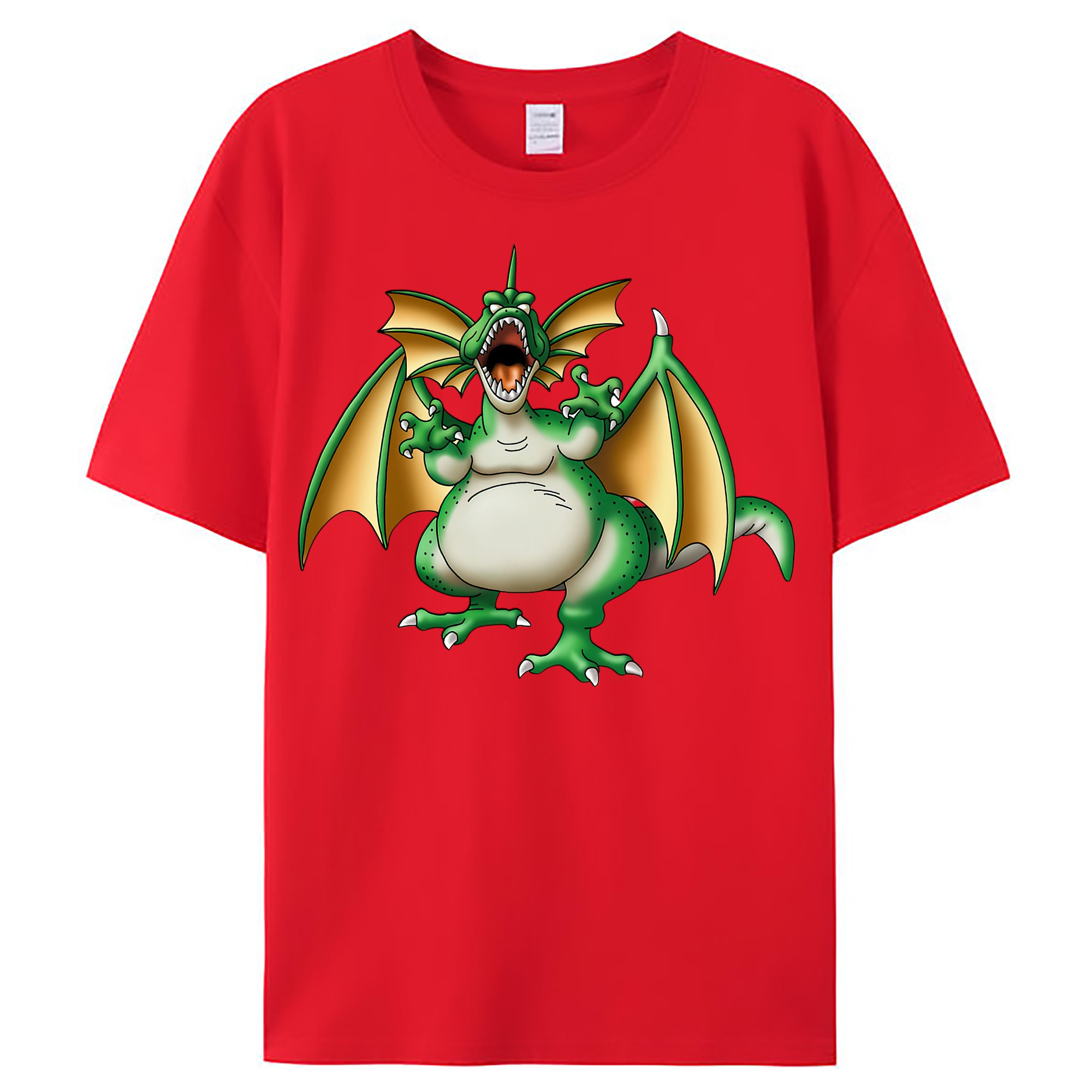 （画像用） ドラゴンクエスト Doragon Kuesuto Dragon Quest レディースカジュアルプリントTシャツ（綿100％）