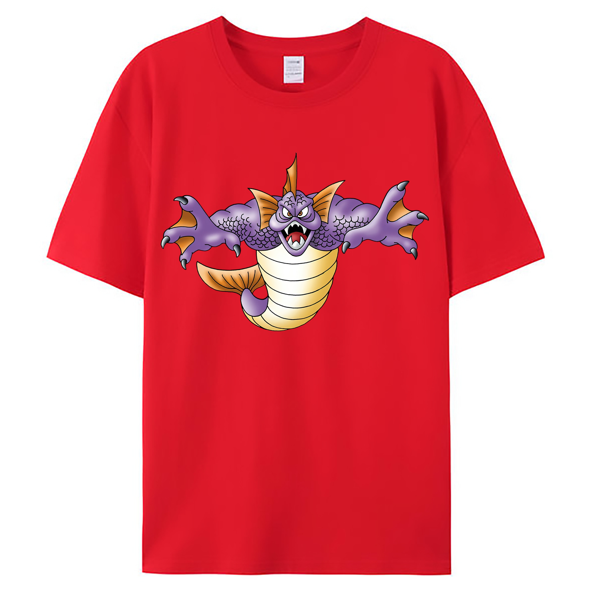 （画像用） ドラゴンクエスト Doragon Kuesuto Dragon Quest レディースカジュアルプリントTシャツ（綿100％）