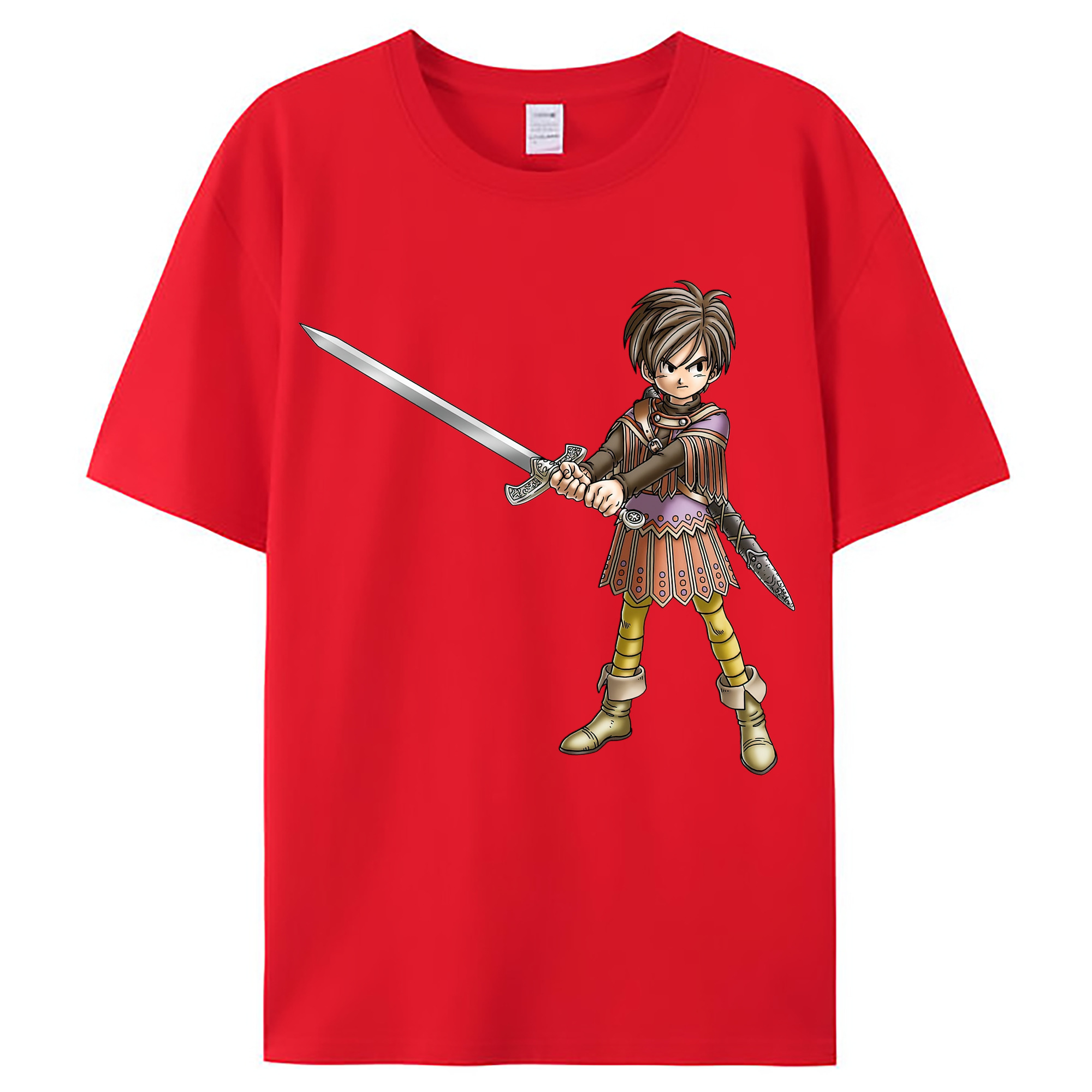 （画像用） ドラゴンクエスト Doragon Kuesuto Dragon Quest レディースカジュアルプリントTシャツ（綿100％）