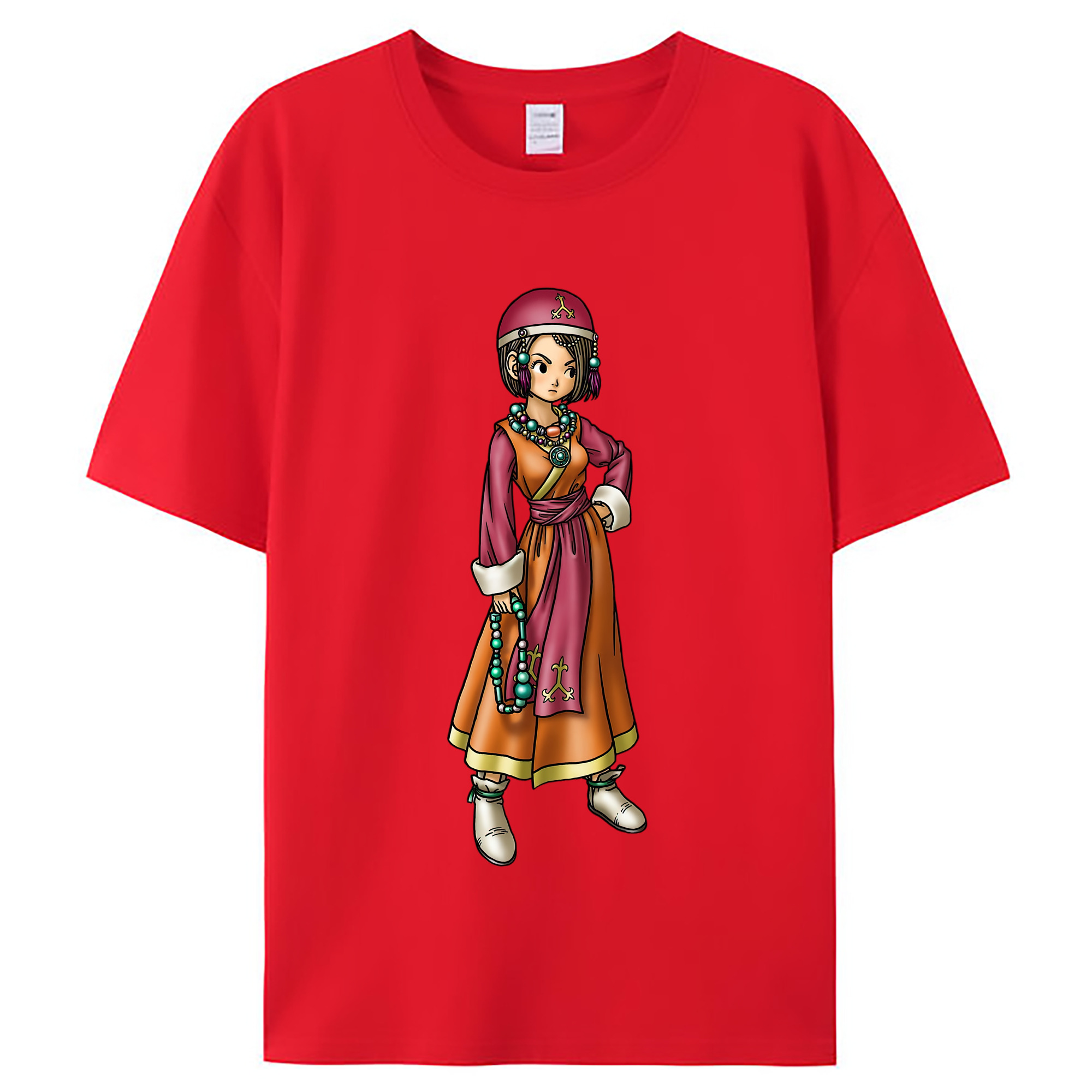 （画像用） ドラゴンクエスト Doragon Kuesuto Dragon Quest レディースカジュアルプリントTシャツ（綿100％）