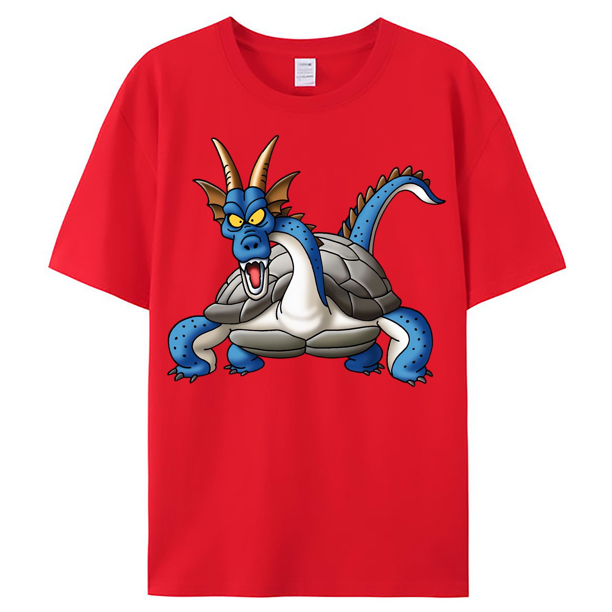 （画像用） ドラゴンクエスト Doragon Kuesuto Dragon Quest レディースカジュアルプリントTシャツ（綿100％）