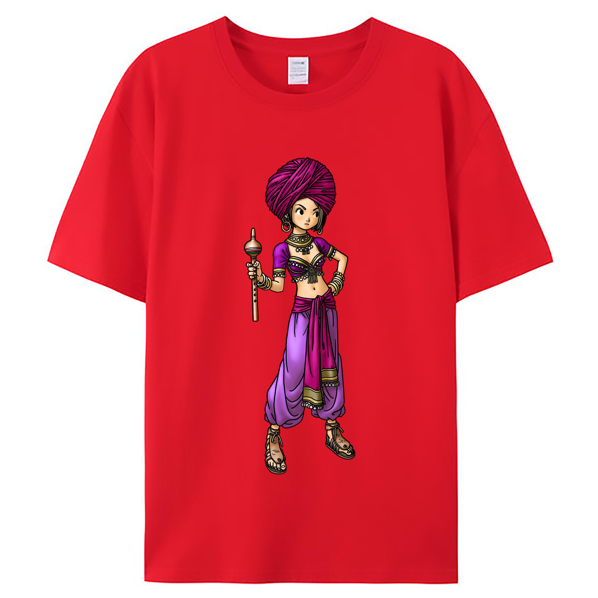 （画像用） ドラゴンクエスト Doragon Kuesuto Dragon Quest レディースカジュアルプリントTシャツ（綿100％）