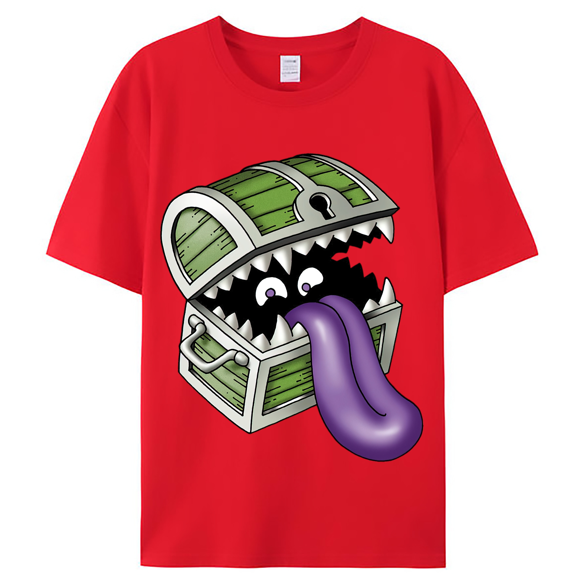 （画像用） ドラゴンクエスト Doragon Kuesuto Dragon Quest レディースカジュアルプリントTシャツ（綿100％）