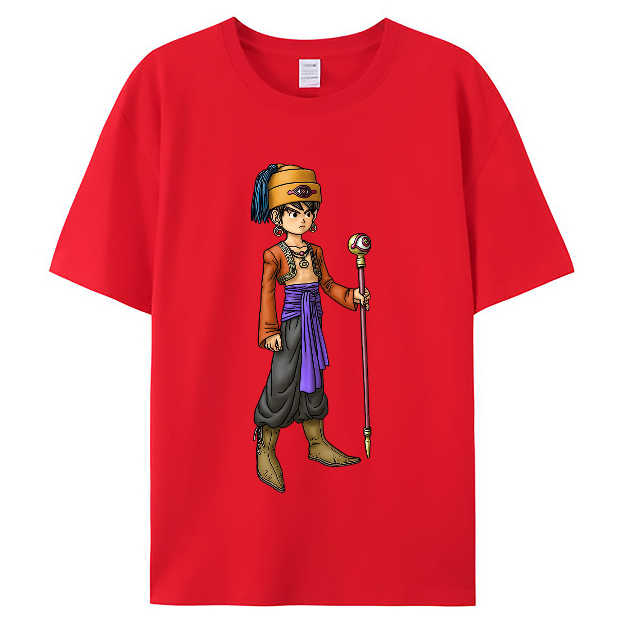 （画像用） ドラゴンクエスト Doragon Kuesuto Dragon Quest レディースカジュアルプリントTシャツ（綿100％）