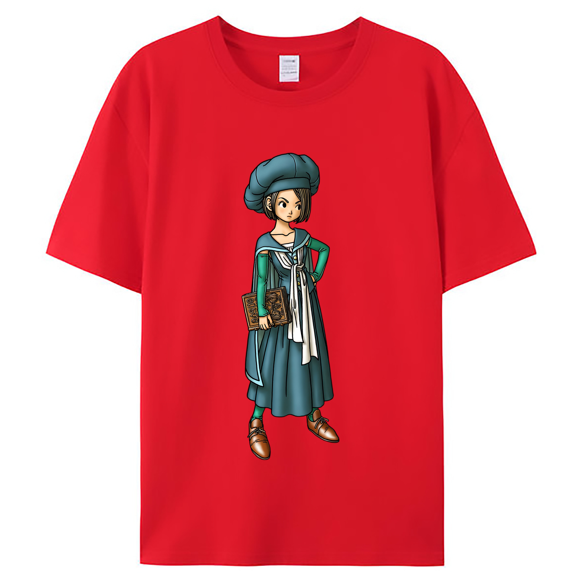 （画像用） ドラゴンクエスト Doragon Kuesuto Dragon Quest レディースカジュアルプリントTシャツ（綿100％）