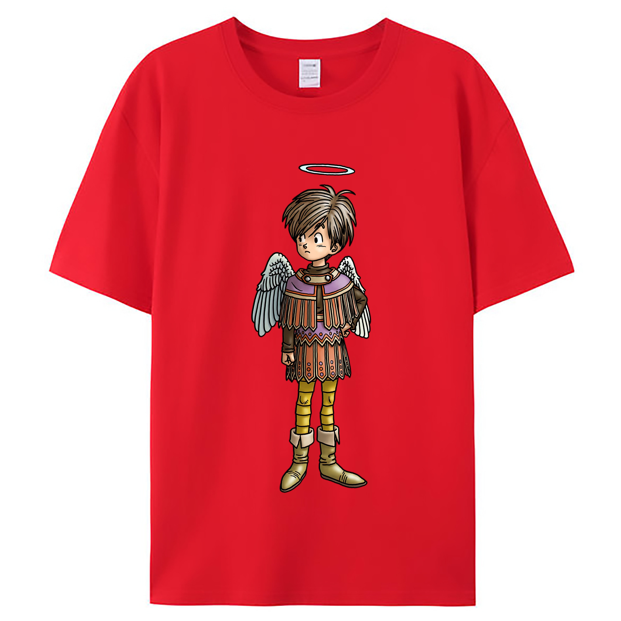 （画像用） ドラゴンクエスト Doragon Kuesuto Dragon Quest レディースカジュアルプリントTシャツ（綿100％）