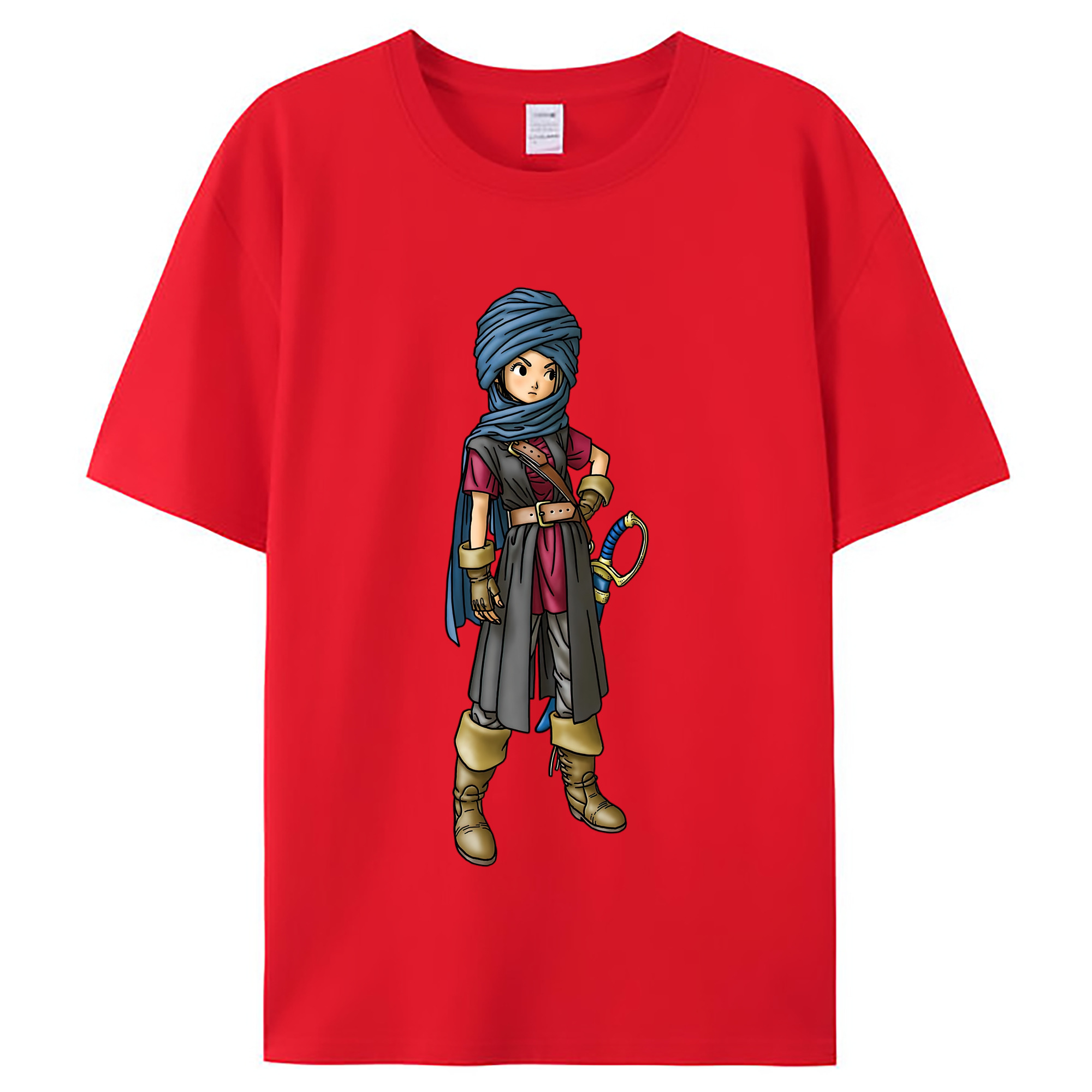 （画像用） ドラゴンクエスト Doragon Kuesuto Dragon Quest レディースカジュアルプリントTシャツ（綿100％）