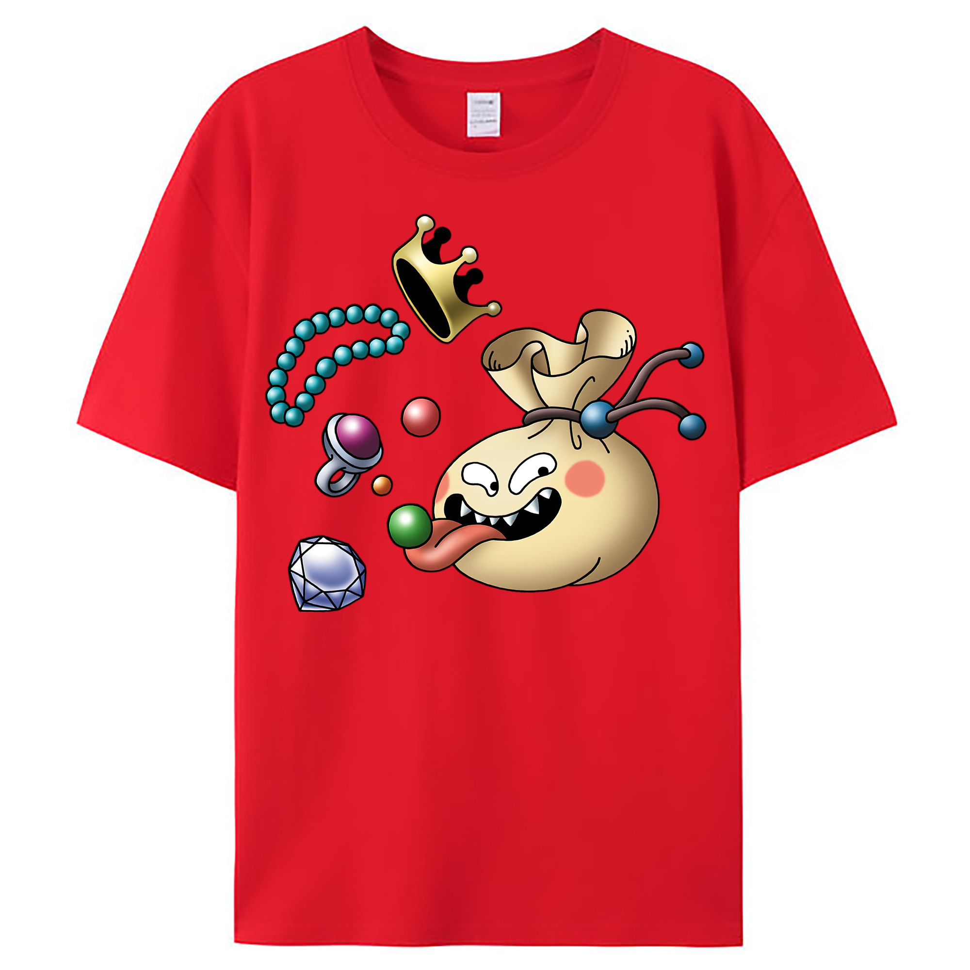 （画像用） ドラゴンクエスト Doragon Kuesuto Dragon Quest レディースカジュアルプリントTシャツ（綿100％）