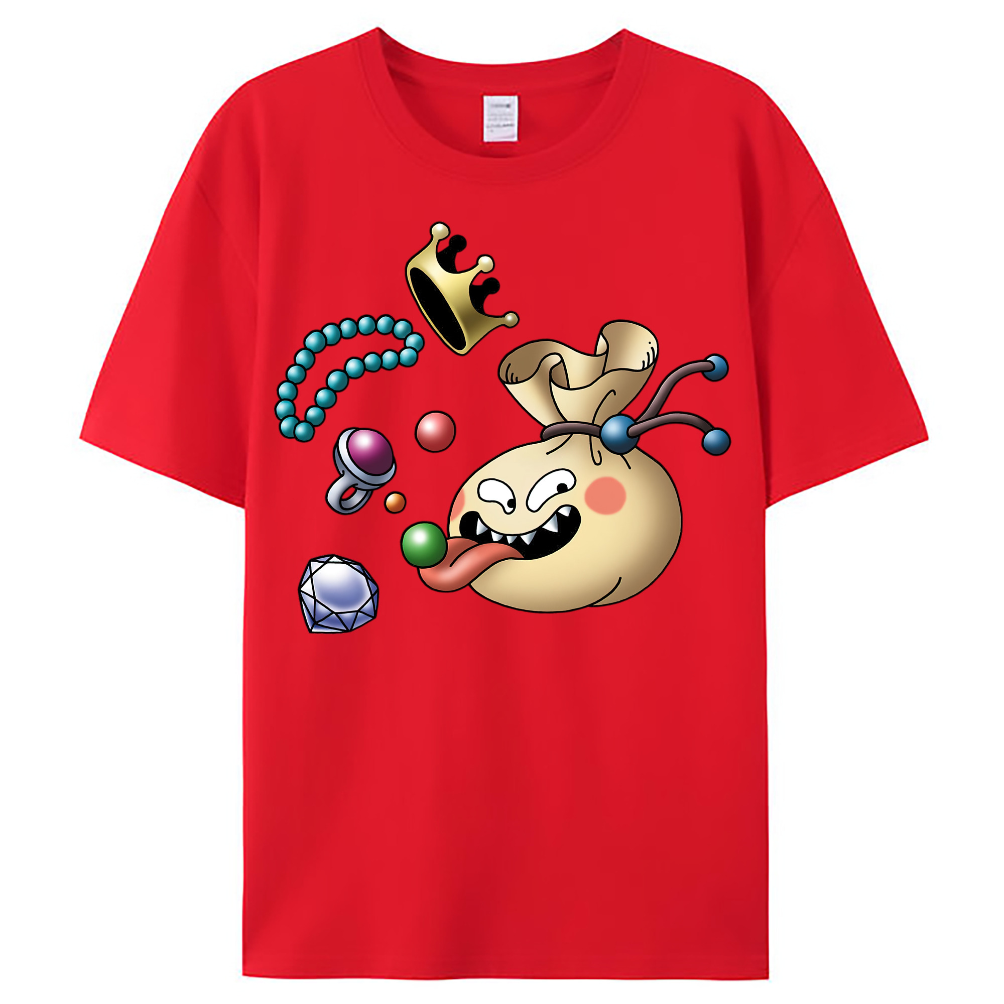 （画像用） ドラゴンクエスト Doragon Kuesuto Dragon Quest レディースカジュアルプリントTシャツ（綿100％）