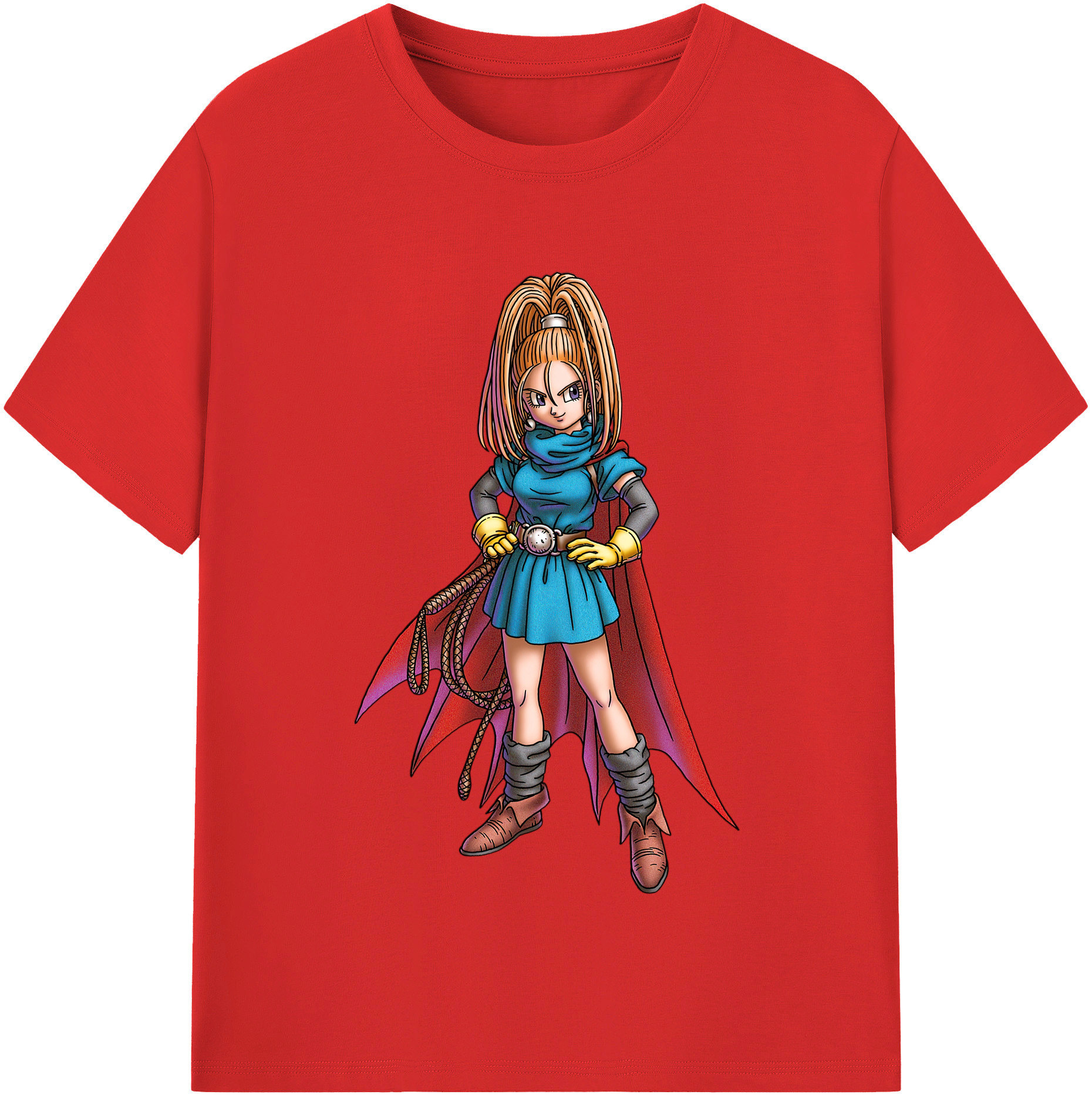 （画像用） ドラゴンクエスト Doragon Kuesuto Dragon Quest レディースカジュアルプリントTシャツ（綿100％）
