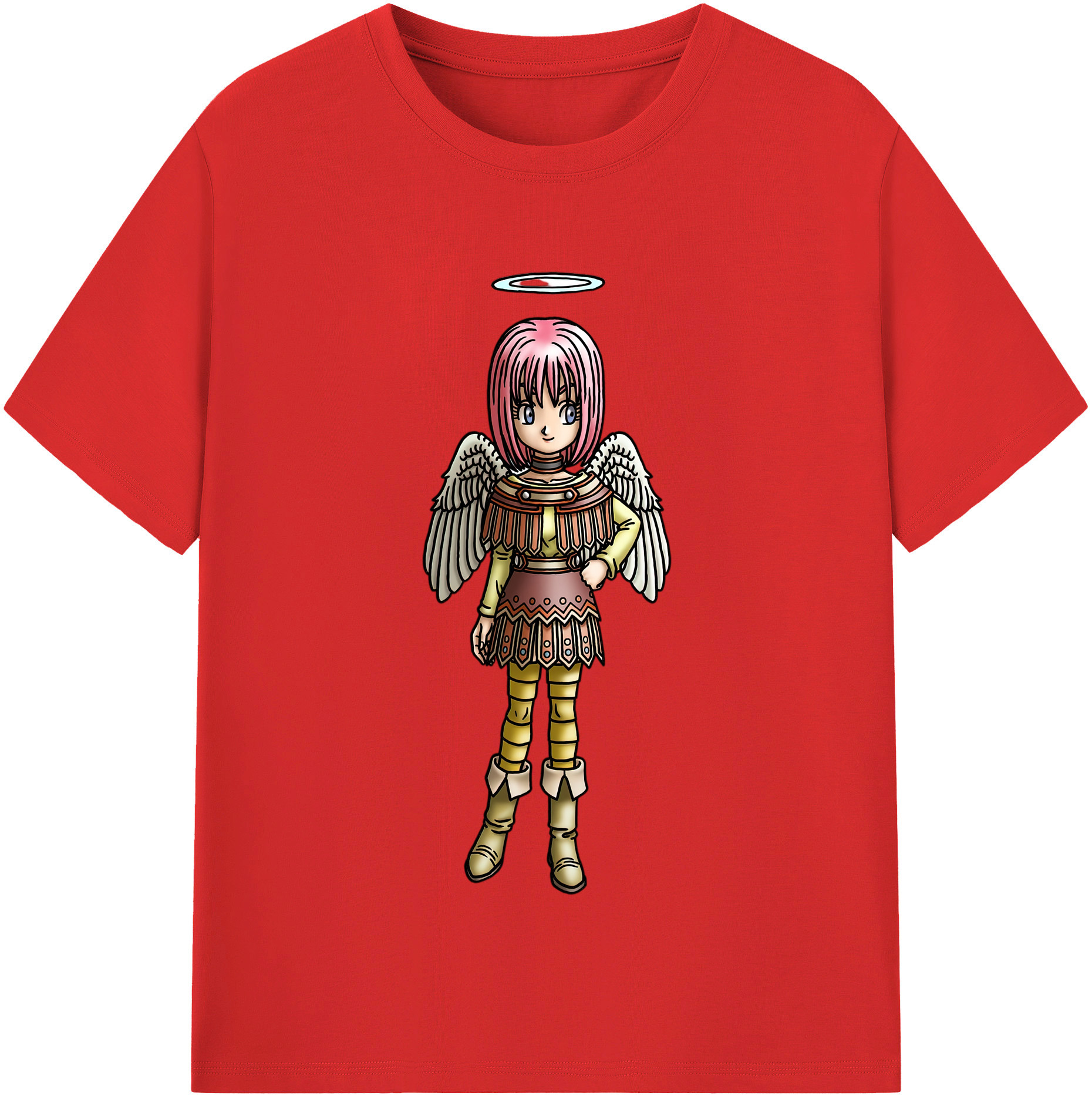 （画像用） ドラゴンクエスト Doragon Kuesuto Dragon Quest レディースカジュアルプリントTシャツ（綿100％）