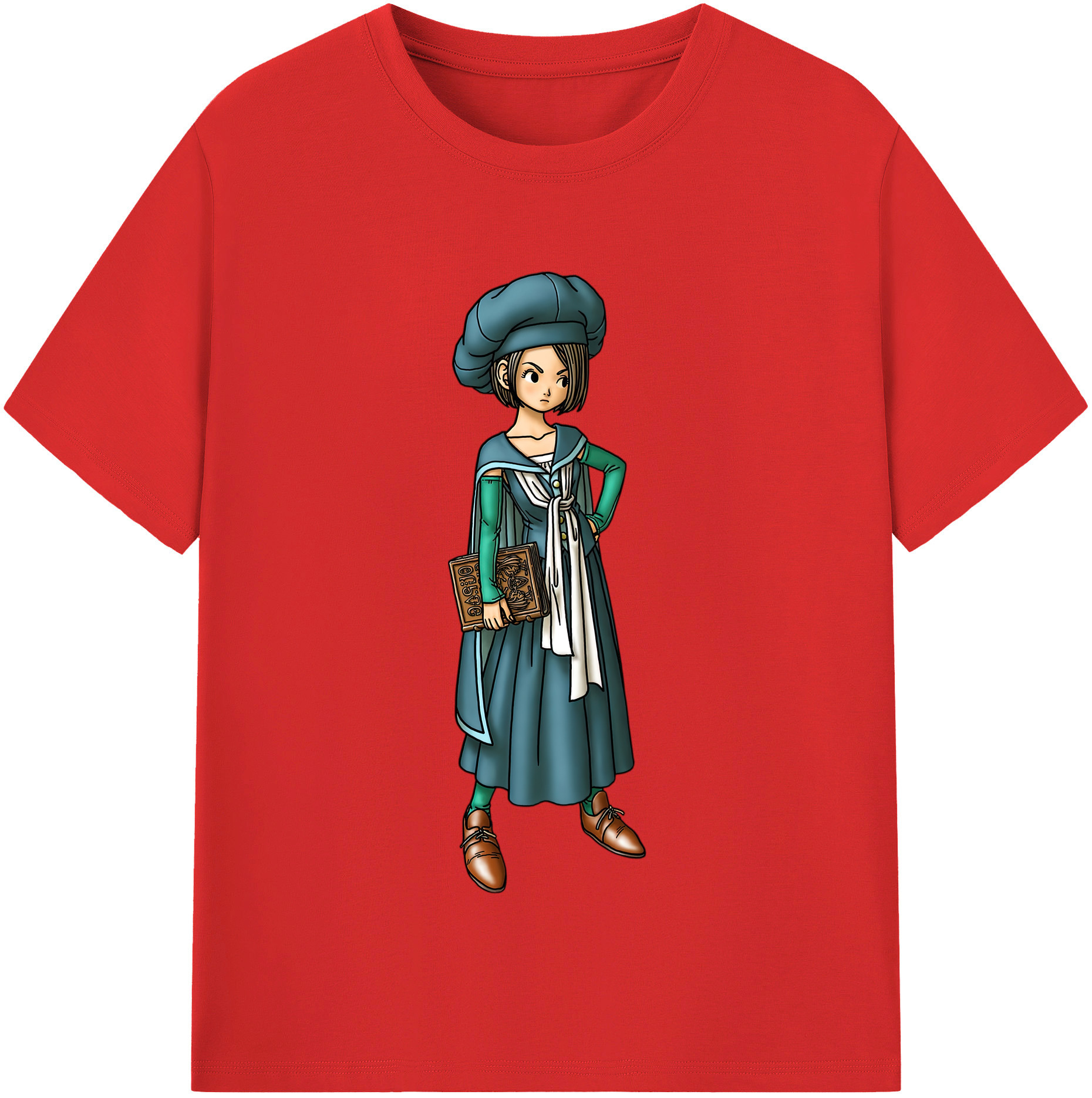 （画像用） ドラゴンクエスト Doragon Kuesuto Dragon Quest レディースカジュアルプリントTシャツ（綿100％）