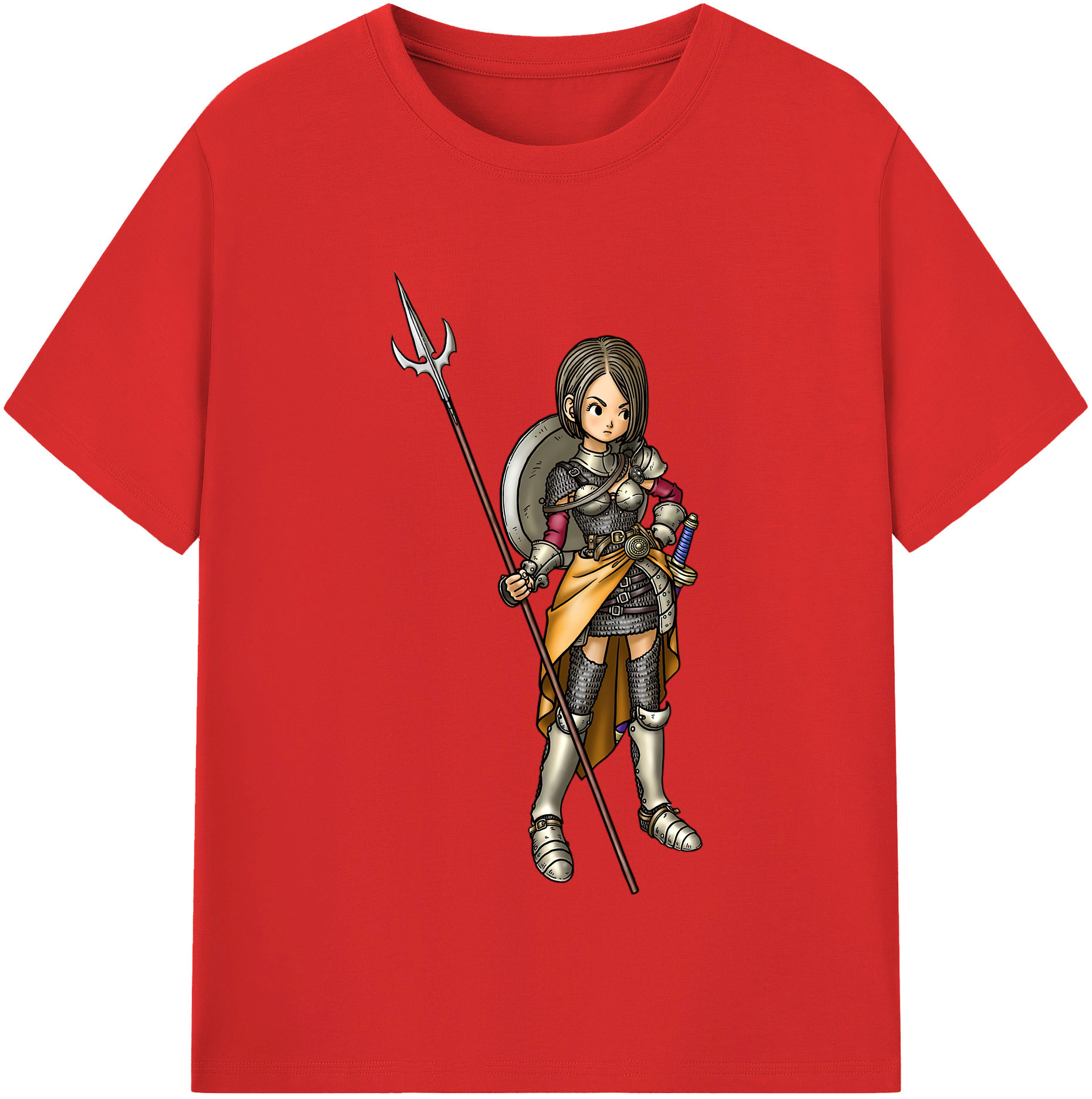 （画像用） ドラゴンクエスト Doragon Kuesuto Dragon Quest レディースカジュアルプリントTシャツ（綿100％）