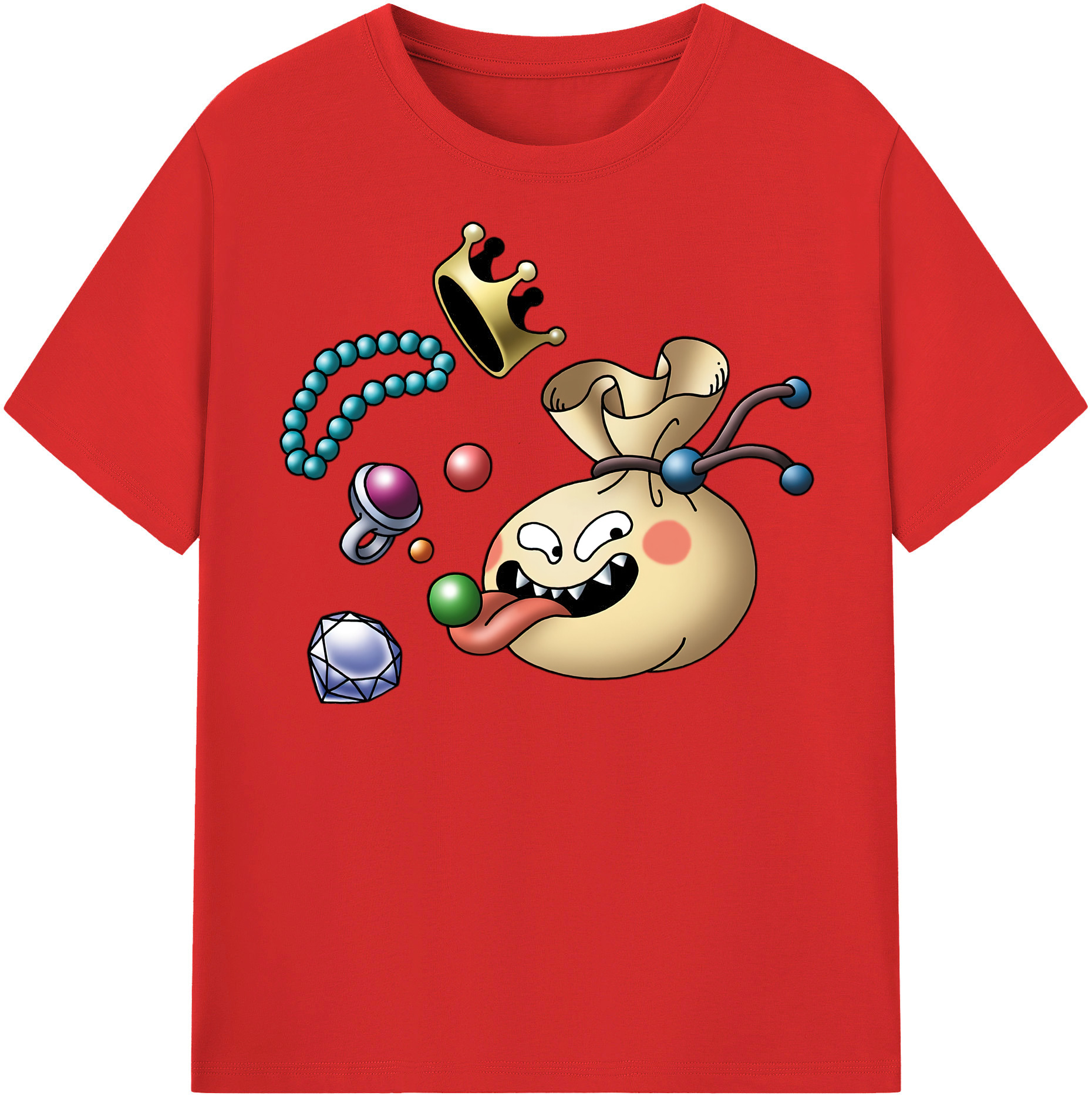 （画像用） ドラゴンクエスト Doragon Kuesuto Dragon Quest レディースカジュアルプリントTシャツ（綿100％）