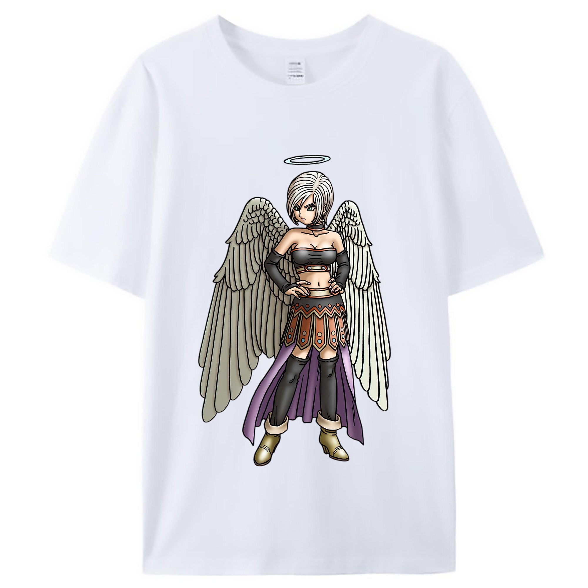 （画像用） ドラゴンクエスト Doragon Kuesuto Dragon Quest レディースカジュアルプリントTシャツ（綿100％）