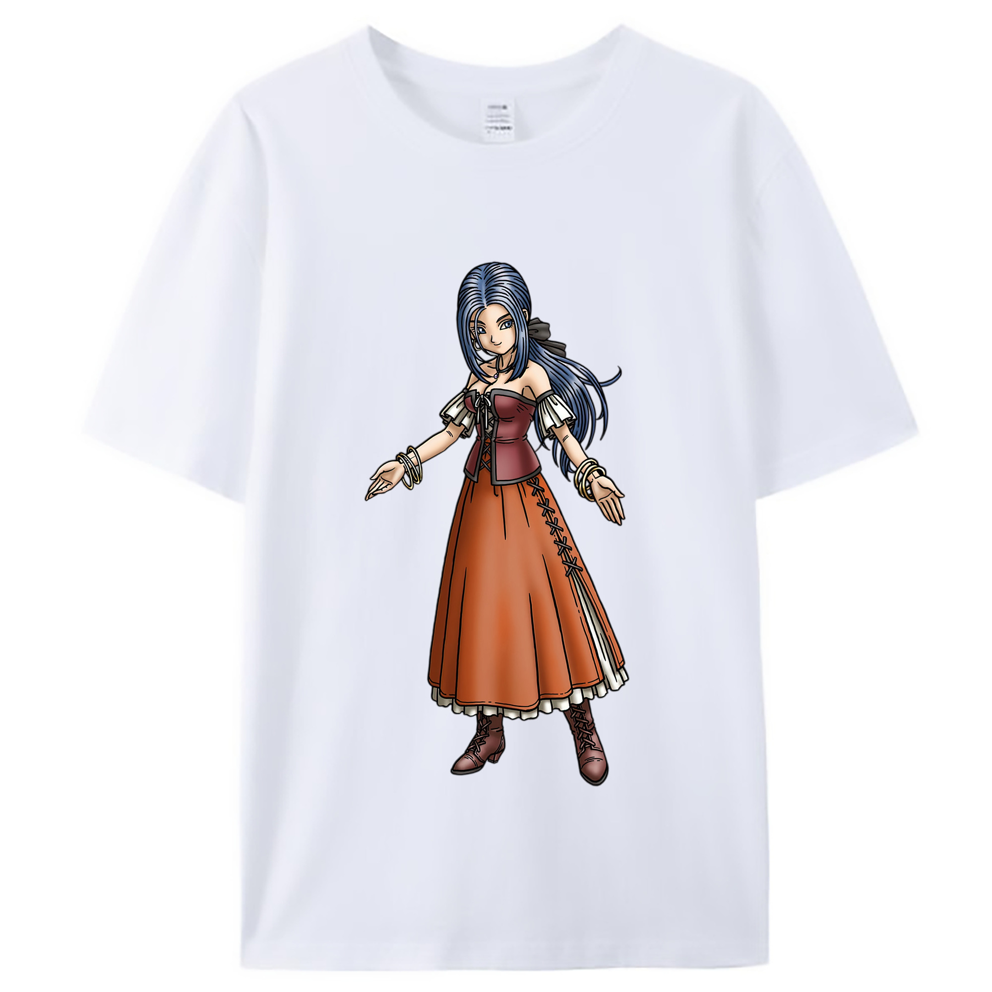 （画像用） ドラゴンクエスト Doragon Kuesuto Dragon Quest レディースカジュアルプリントTシャツ（綿100％）
