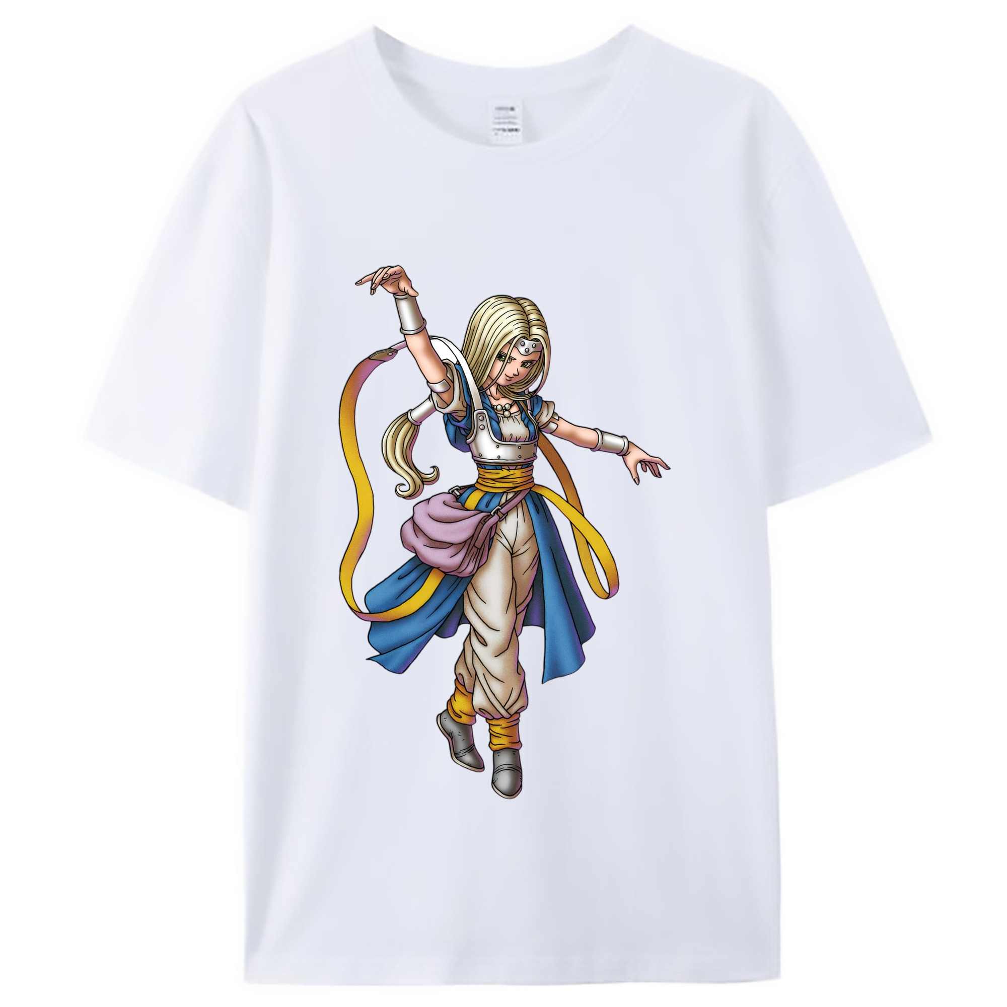 （画像用） ドラゴンクエスト Doragon Kuesuto Dragon Quest レディースカジュアルプリントTシャツ（綿100％）