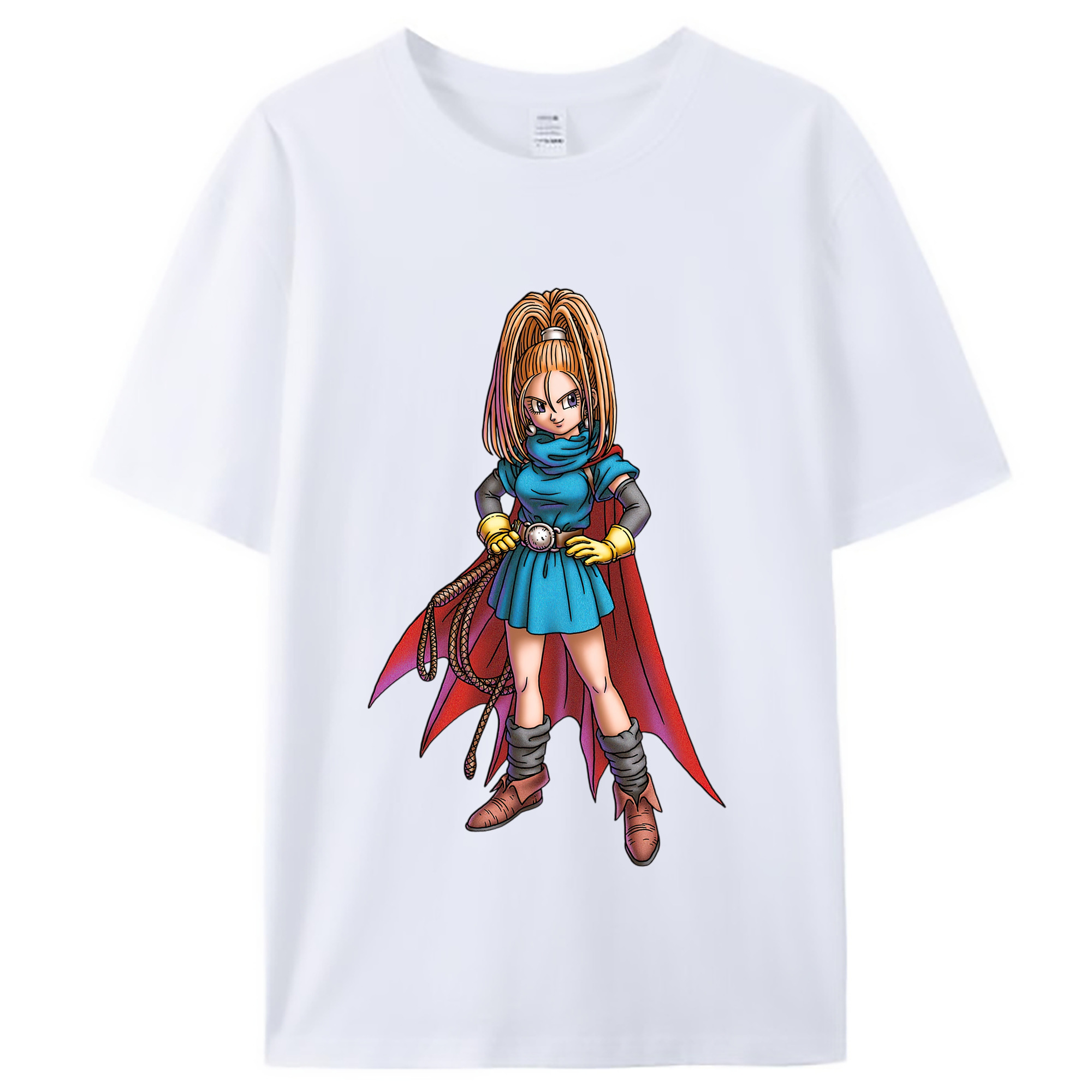 （画像用） ドラゴンクエスト Doragon Kuesuto Dragon Quest レディースカジュアルプリントTシャツ（綿100％）