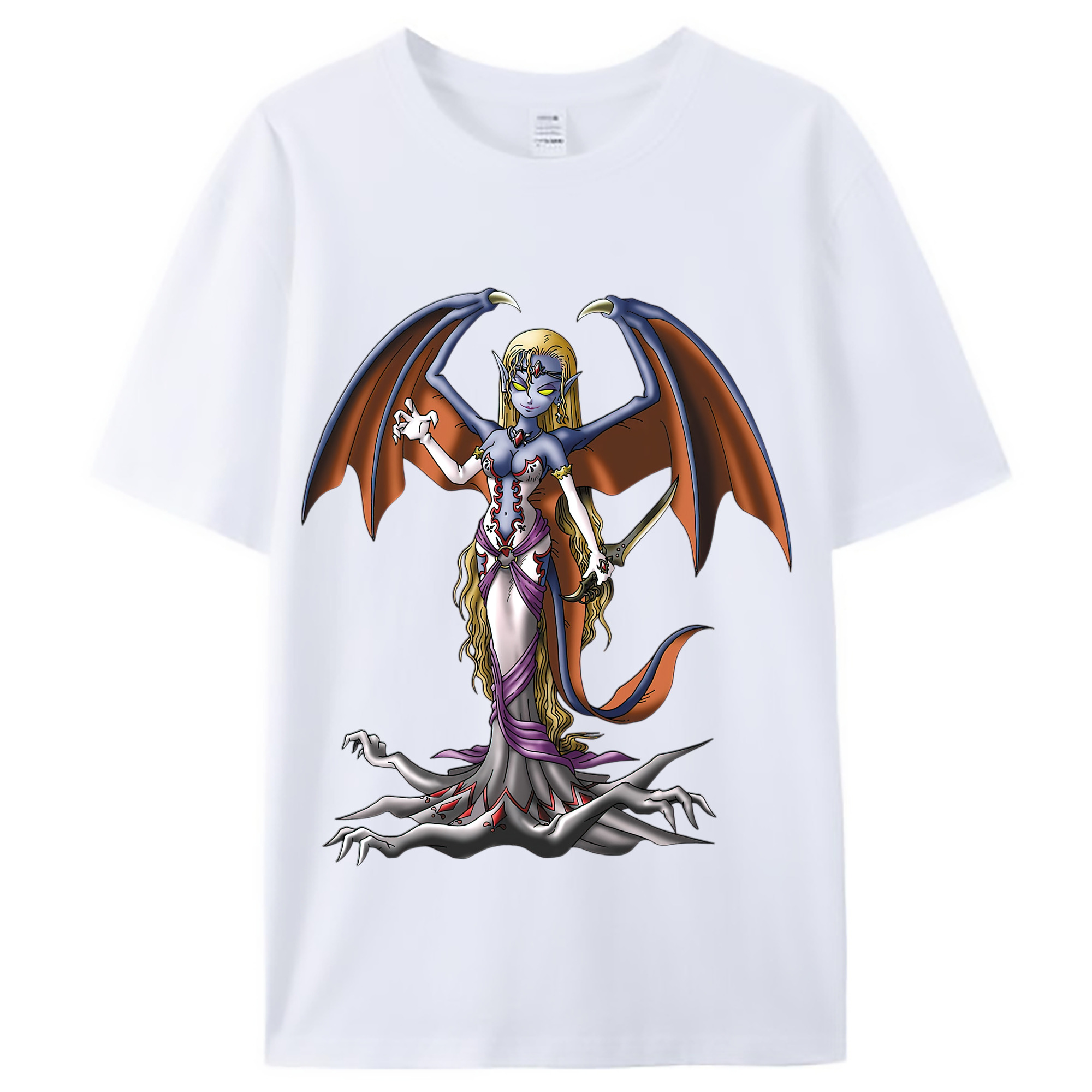 （画像用） ドラゴンクエスト Doragon Kuesuto Dragon Quest レディースカジュアルプリントTシャツ（綿100％）