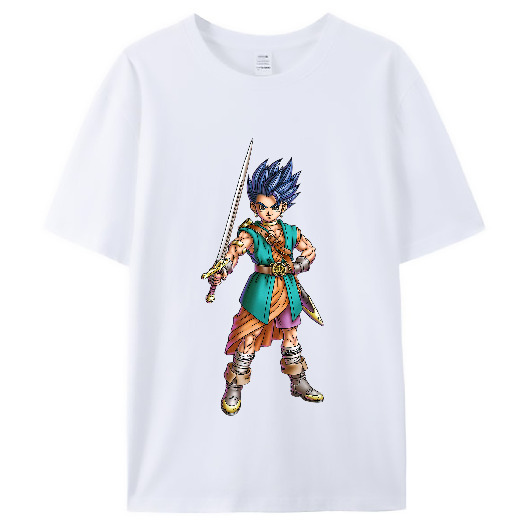 （画像用） ドラゴンクエスト Doragon Kuesuto Dragon Quest レディースカジュアルプリントTシャツ（綿100％）