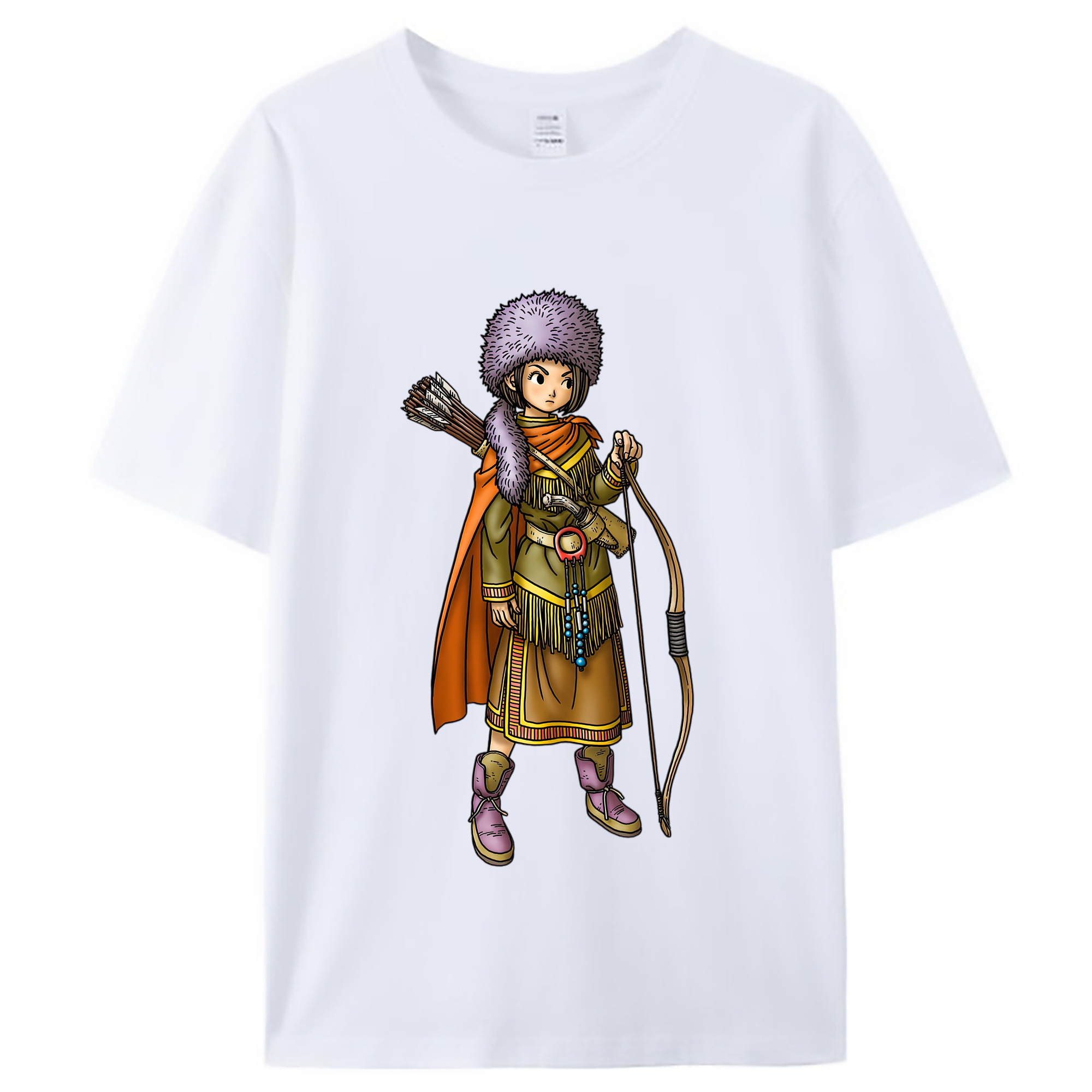 （画像用） ドラゴンクエスト Doragon Kuesuto Dragon Quest レディースカジュアルプリントTシャツ（綿100％）