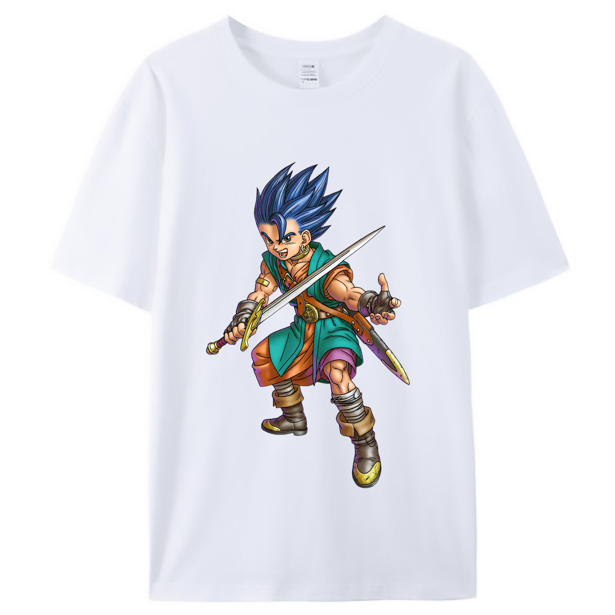 （画像用） ドラゴンクエスト Doragon Kuesuto Dragon Quest レディースカジュアルプリントTシャツ（綿100％）