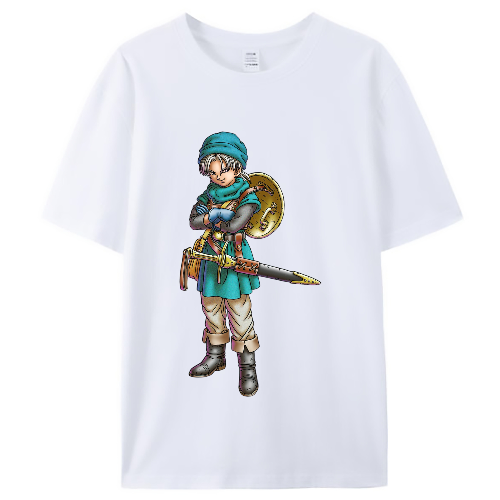 （画像用） ドラゴンクエスト Doragon Kuesuto Dragon Quest レディースカジュアルプリントTシャツ（綿100％）