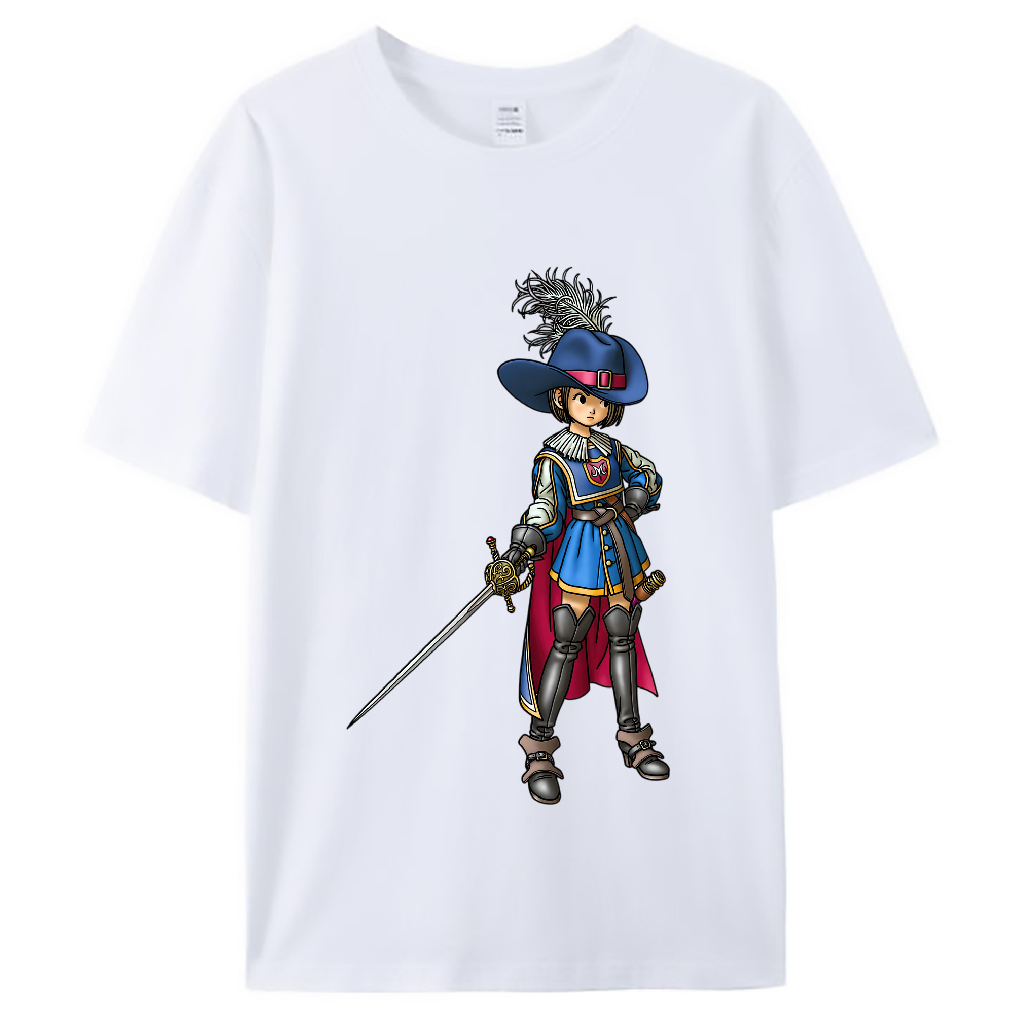 （画像用） ドラゴンクエスト Doragon Kuesuto Dragon Quest レディースカジュアルプリントTシャツ（綿100％）