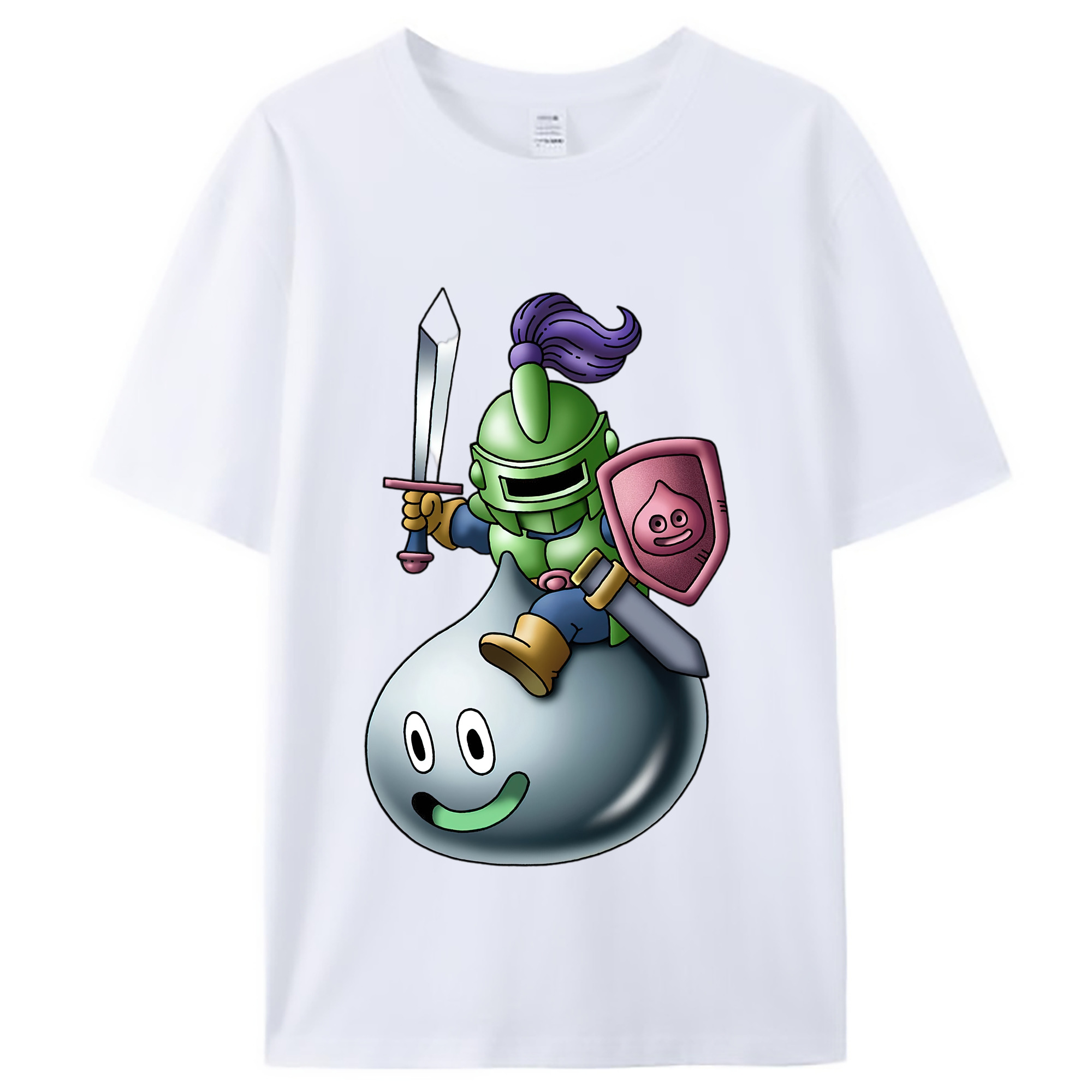 （画像用） ドラゴンクエスト Doragon Kuesuto Dragon Quest レディースカジュアルプリントTシャツ（綿100％）