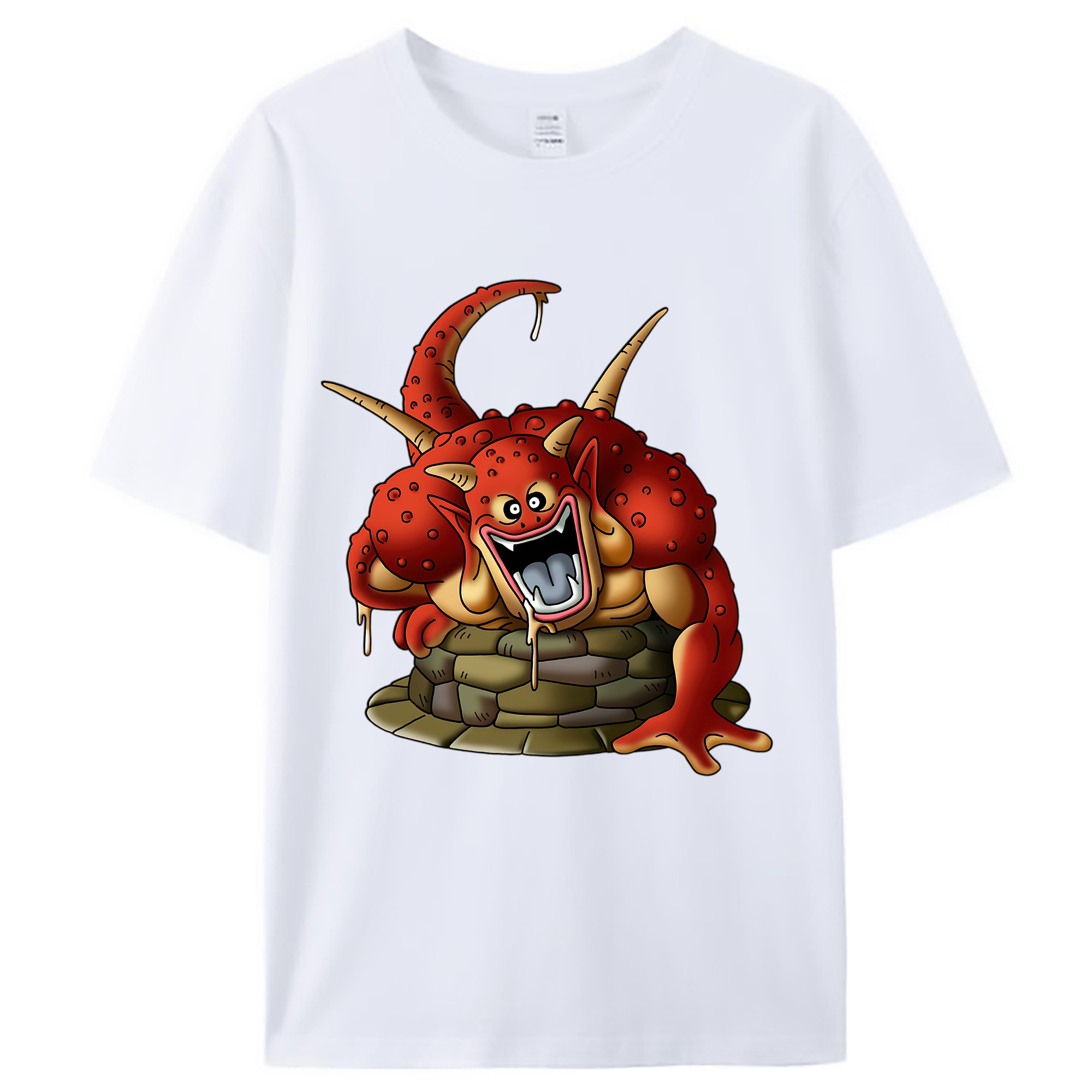 （画像用） ドラゴンクエスト Doragon Kuesuto Dragon Quest レディースカジュアルプリントTシャツ（綿100％）