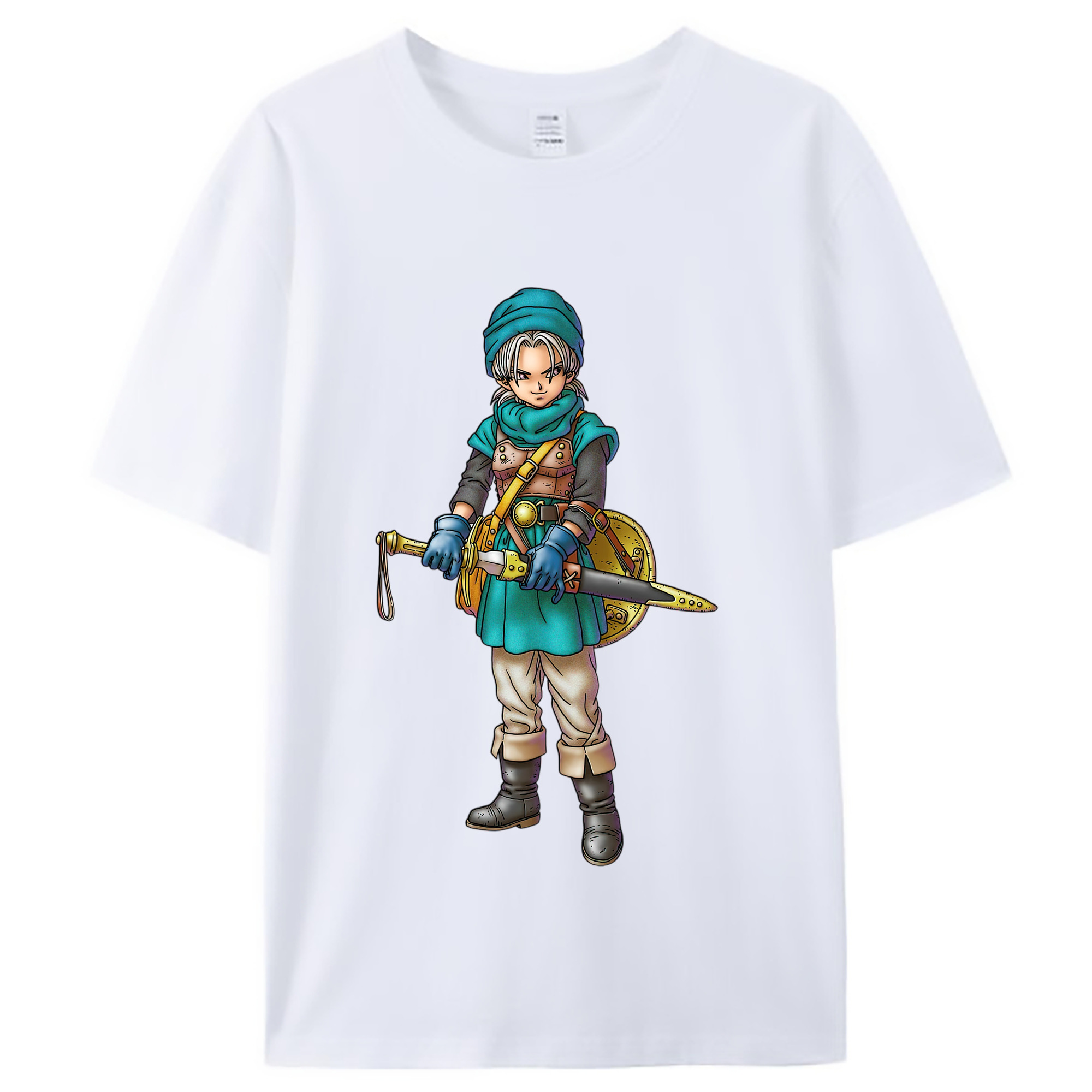 （画像用） ドラゴンクエスト Doragon Kuesuto Dragon Quest レディースカジュアルプリントTシャツ（綿100％）