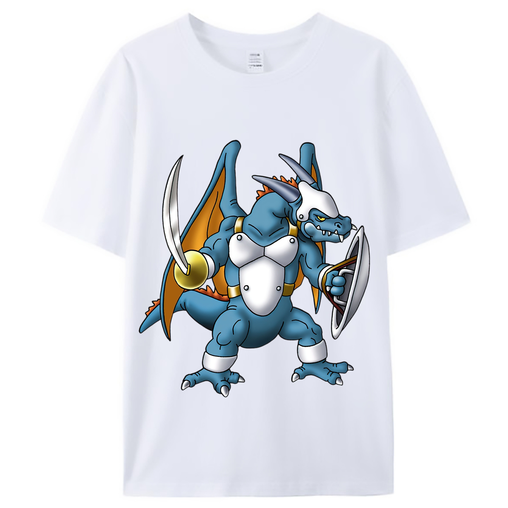 （画像用） ドラゴンクエスト Doragon Kuesuto Dragon Quest レディースカジュアルプリントTシャツ（綿100％）