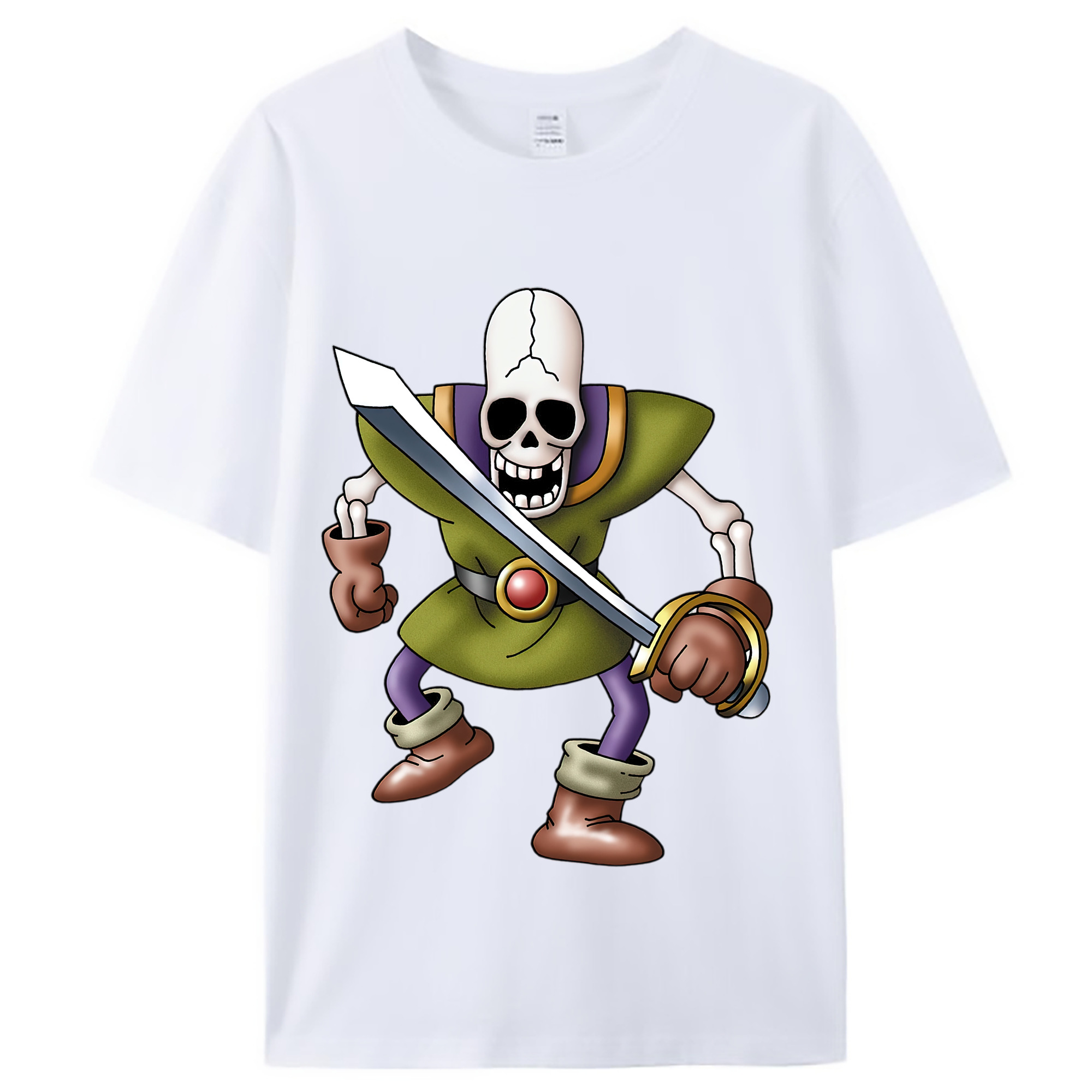 （画像用） ドラゴンクエスト Doragon Kuesuto Dragon Quest レディースカジュアルプリントTシャツ（綿100％）
