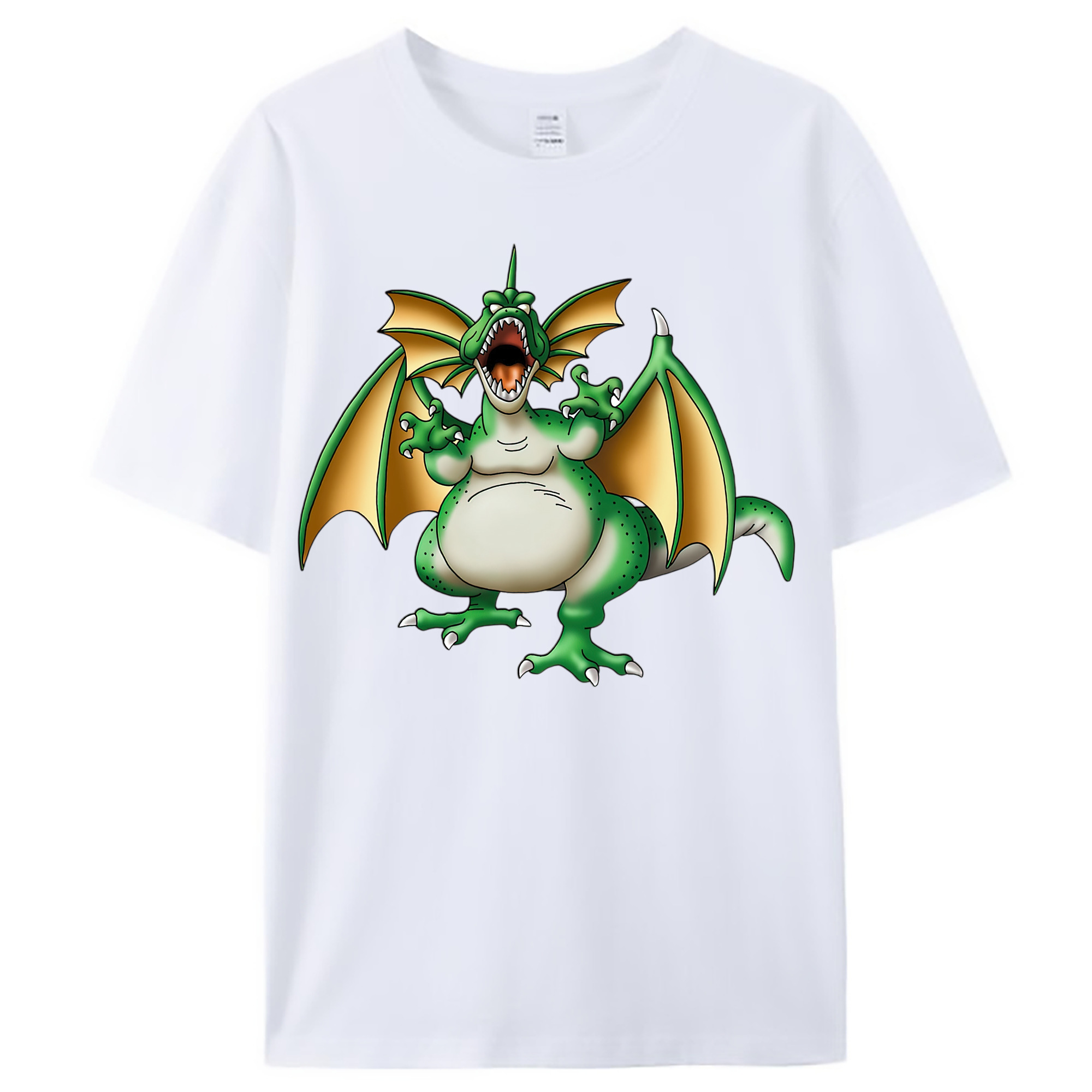 （画像用） ドラゴンクエスト Doragon Kuesuto Dragon Quest レディースカジュアルプリントTシャツ（綿100％）