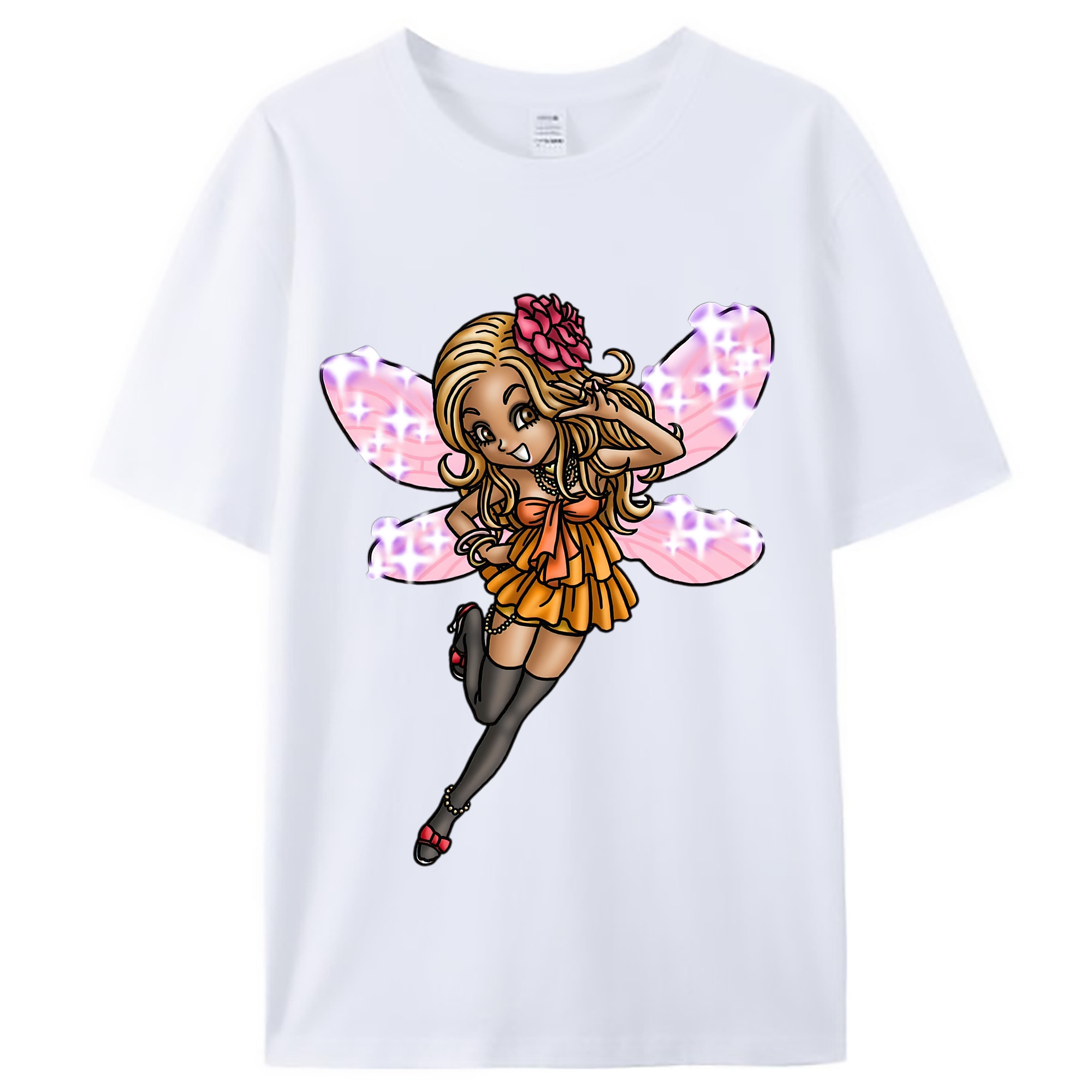 （画像用） ドラゴンクエスト Doragon Kuesuto Dragon Quest レディースカジュアルプリントTシャツ（綿100％）