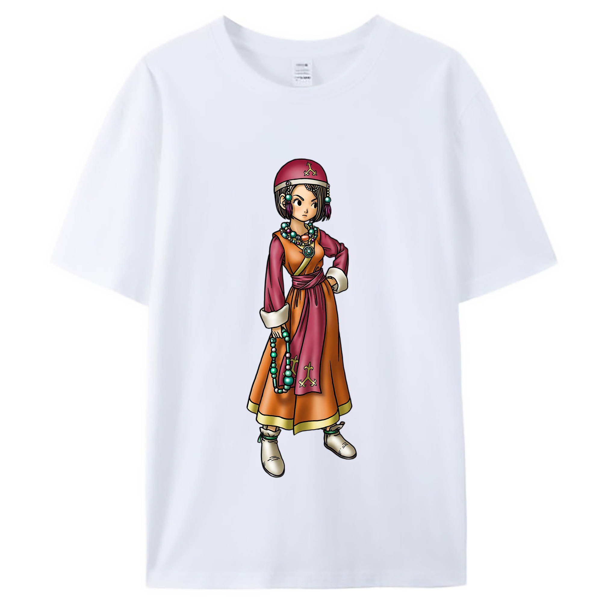 （画像用） ドラゴンクエスト Doragon Kuesuto Dragon Quest レディースカジュアルプリントTシャツ（綿100％）