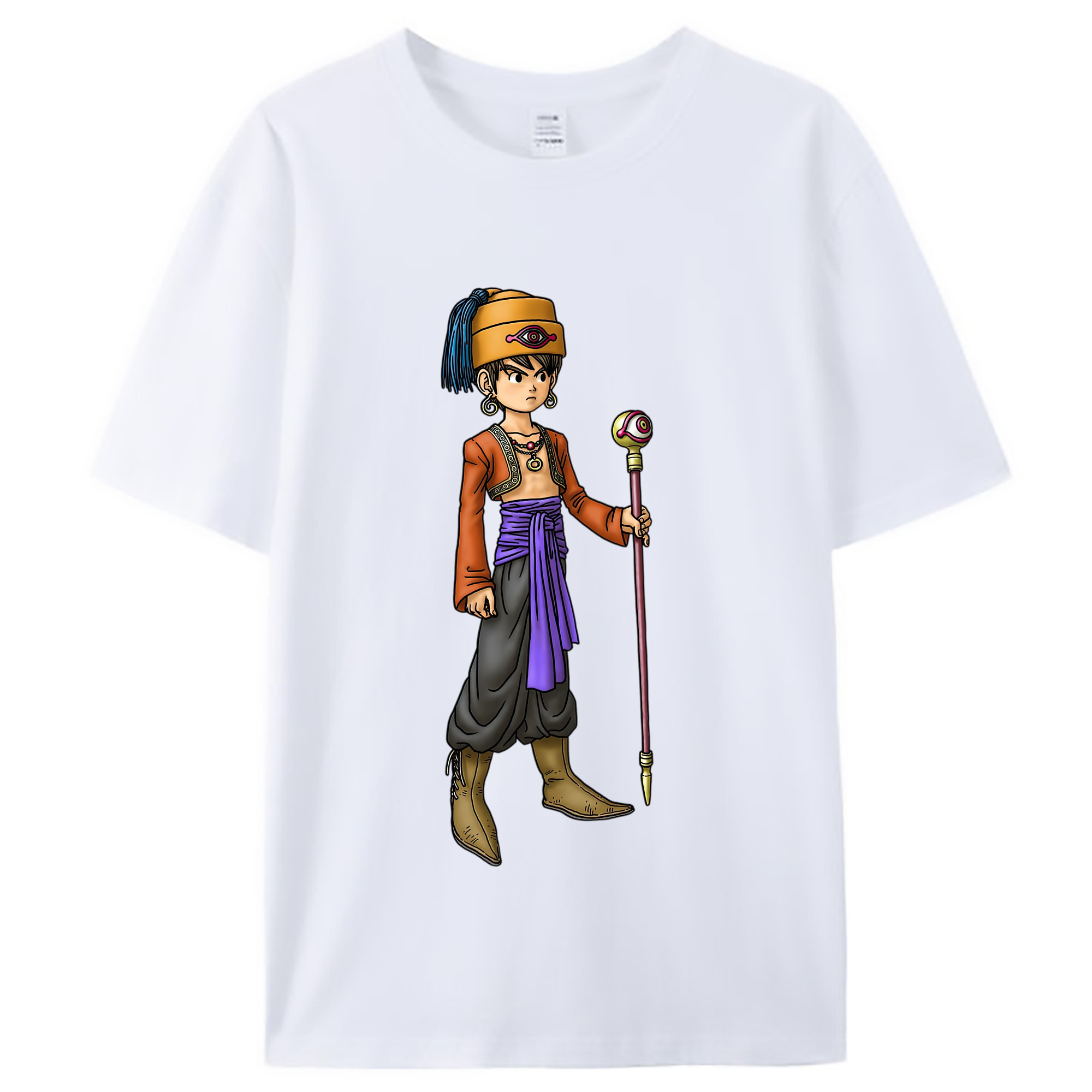 （画像用） ドラゴンクエスト Doragon Kuesuto Dragon Quest レディースカジュアルプリントTシャツ（綿100％）