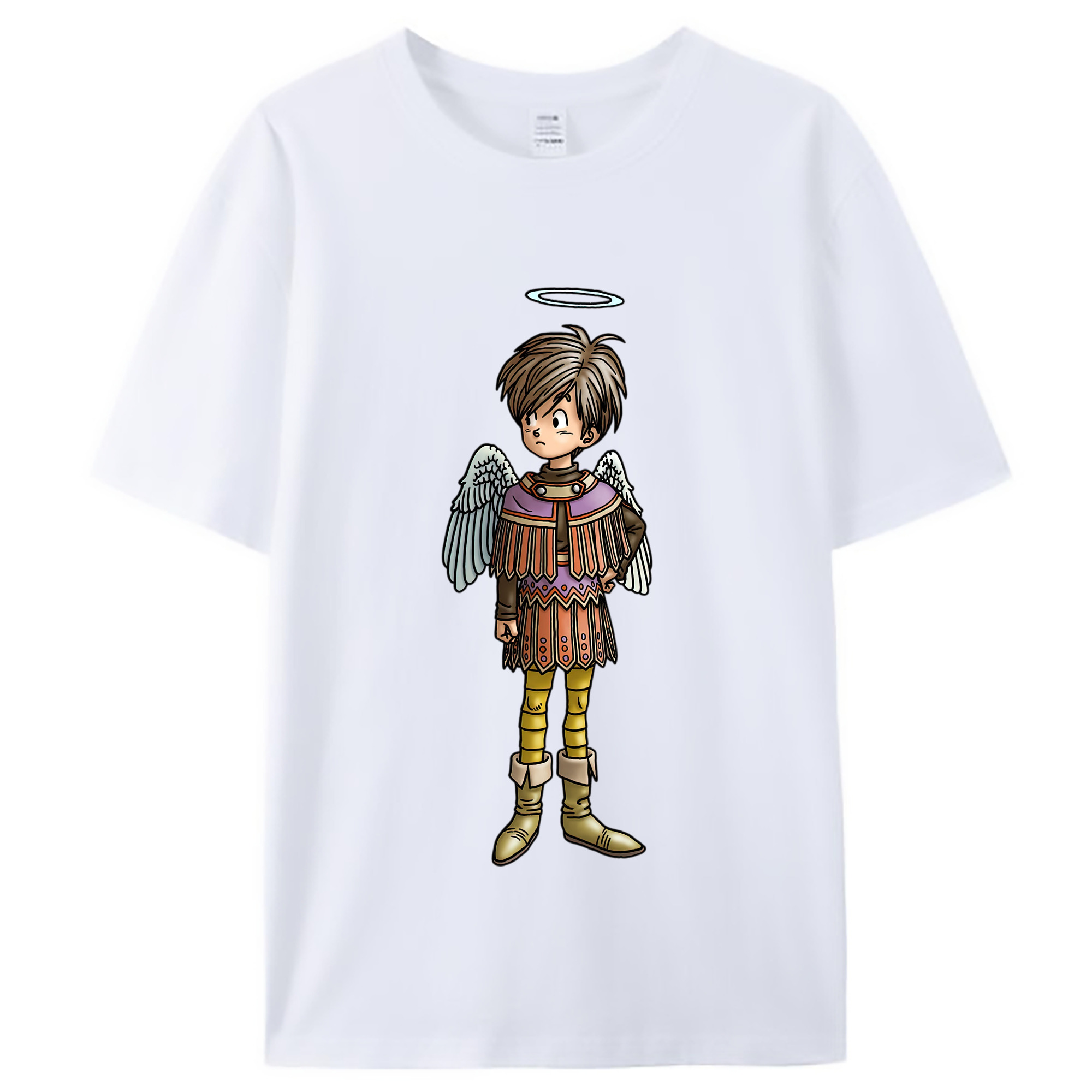 （画像用） ドラゴンクエスト Doragon Kuesuto Dragon Quest レディースカジュアルプリントTシャツ（綿100％）