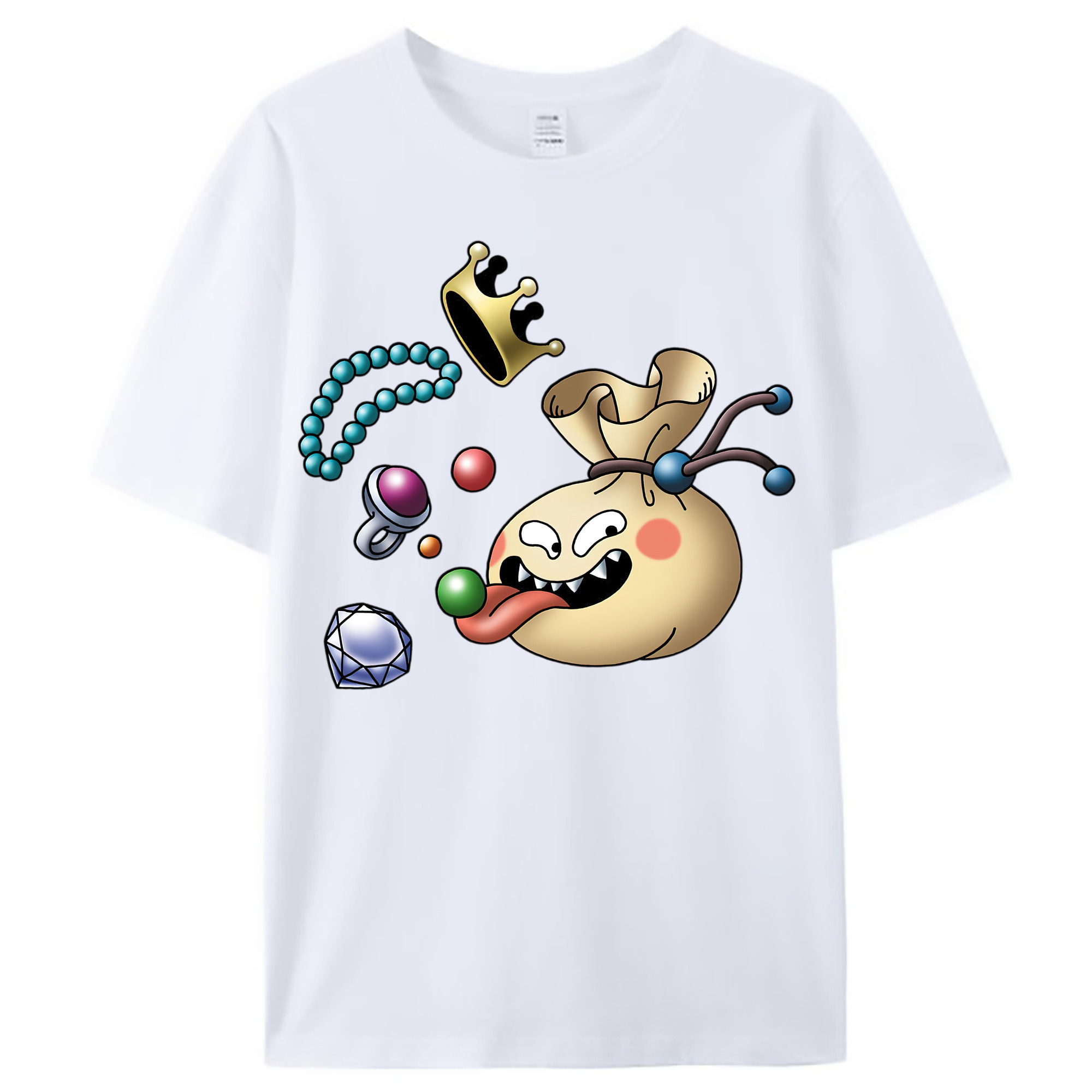 （画像用） ドラゴンクエスト Doragon Kuesuto Dragon Quest レディースカジュアルプリントTシャツ（綿100％）