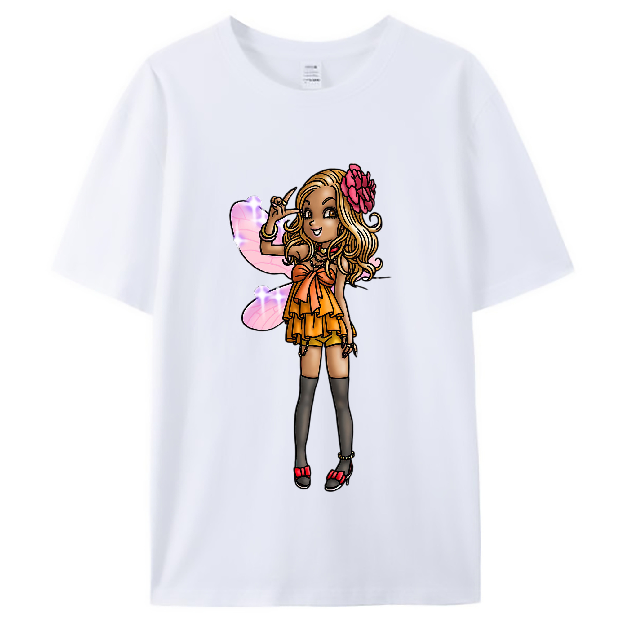 （画像用） ドラゴンクエスト Doragon Kuesuto Dragon Quest レディースカジュアルプリントTシャツ（綿100％）