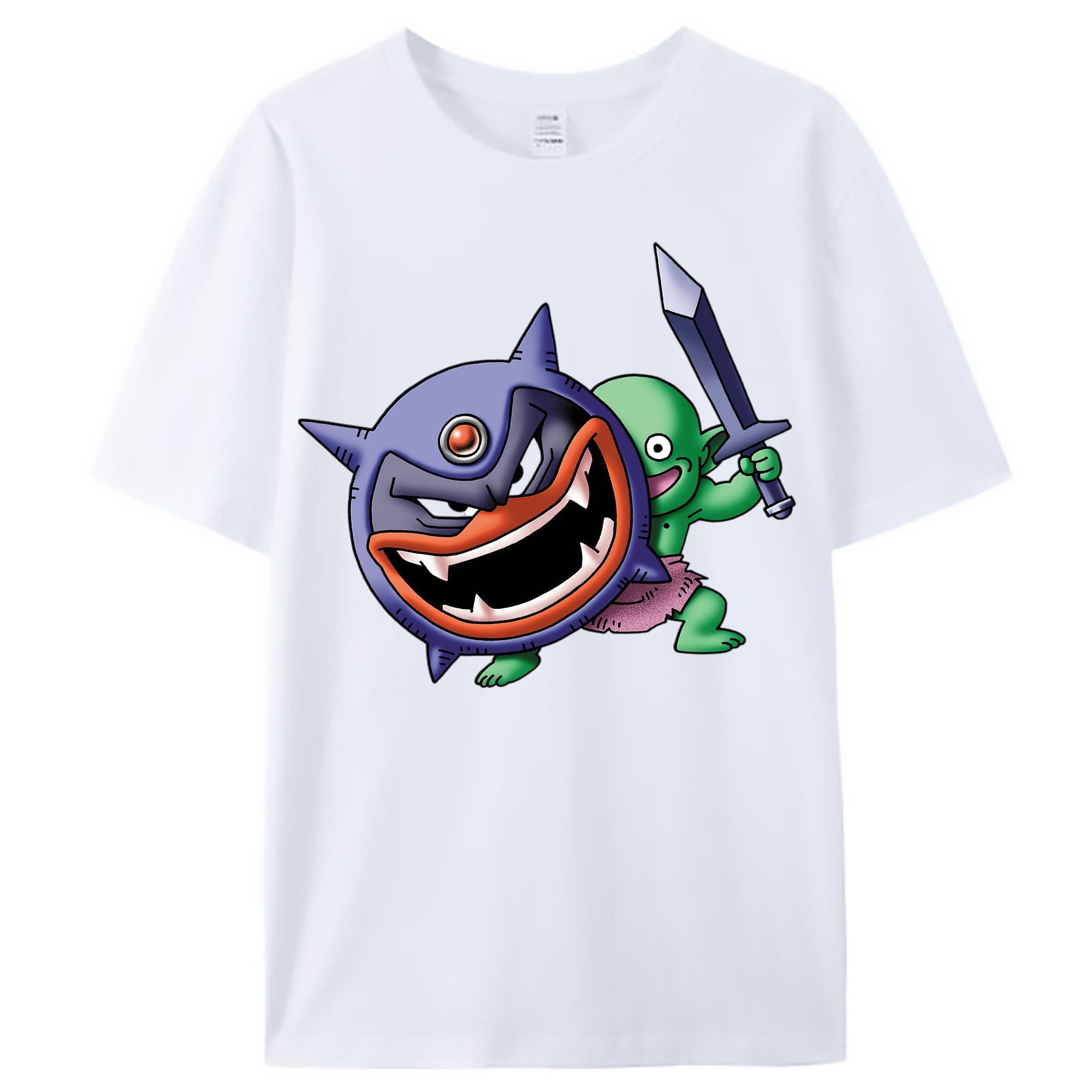 （画像用） ドラゴンクエスト Doragon Kuesuto Dragon Quest レディースカジュアルプリントTシャツ（綿100％）